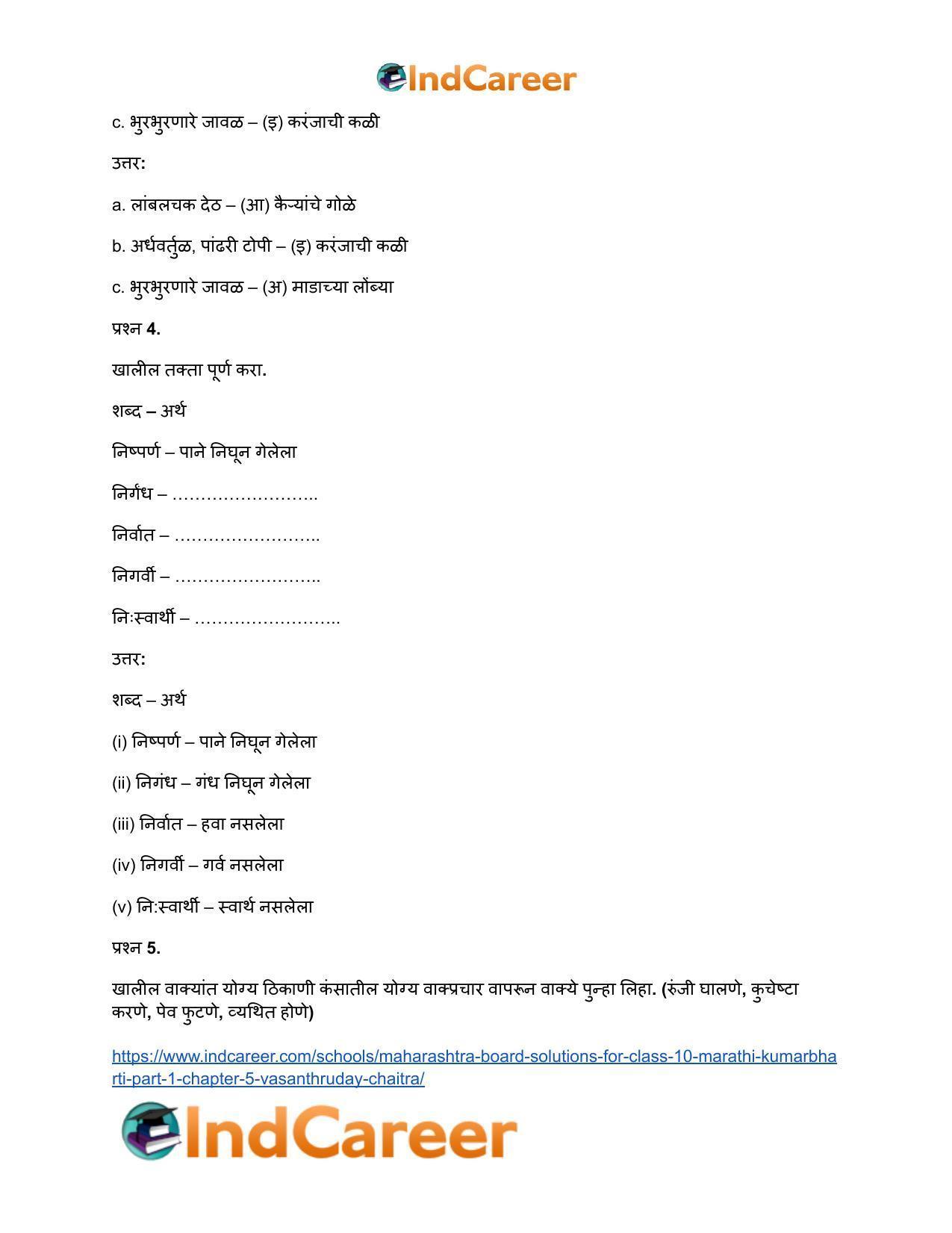 Maharashtra Board Solutions for Class 10- Marathi Kumarbharti (Part- 1): Chapter 5- वसंतहृदय चैत्र - Page 4