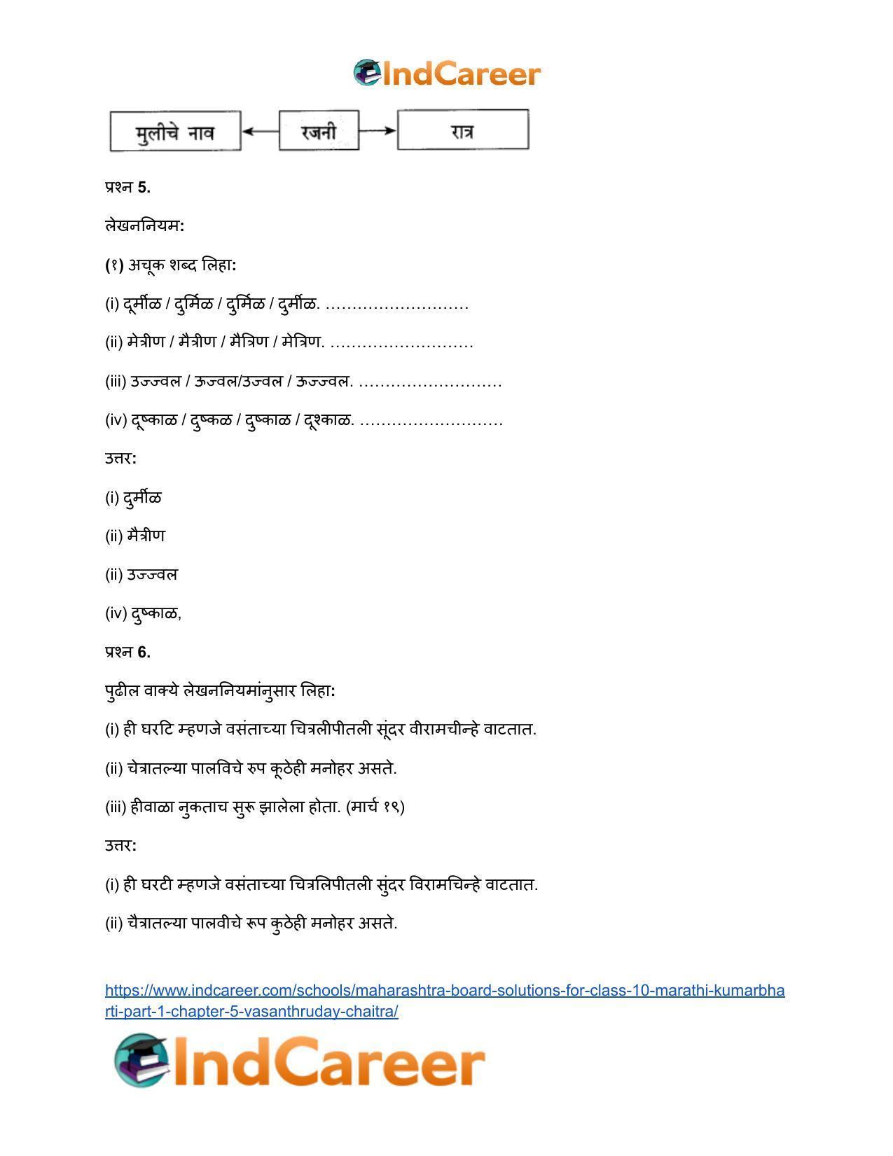 Maharashtra Board Solutions for Class 10- Marathi Kumarbharti (Part- 1): Chapter 5- वसंतहृदय चैत्र - Page 26