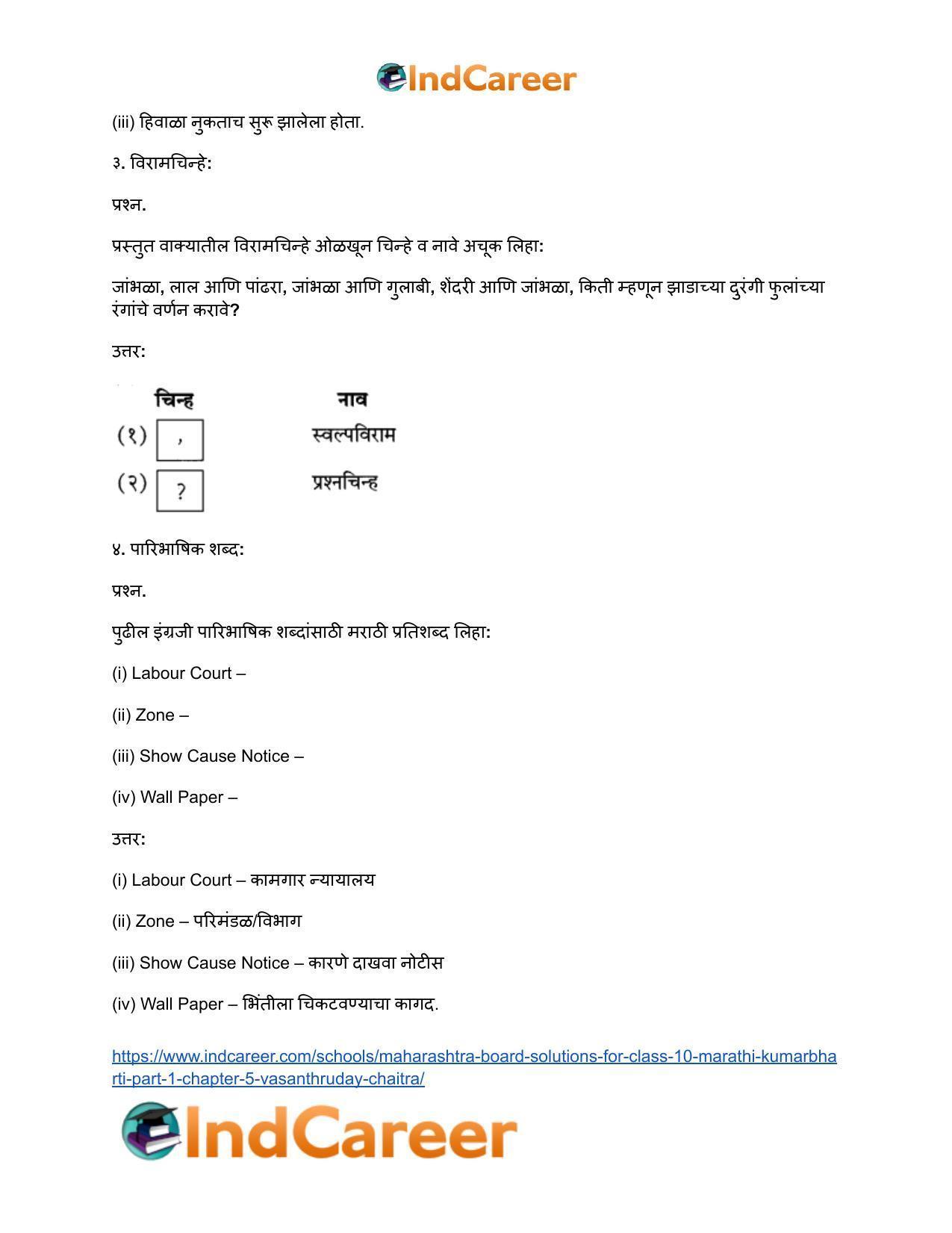 Maharashtra Board Solutions for Class 10- Marathi Kumarbharti (Part- 1): Chapter 5- वसंतहृदय चैत्र - Page 27