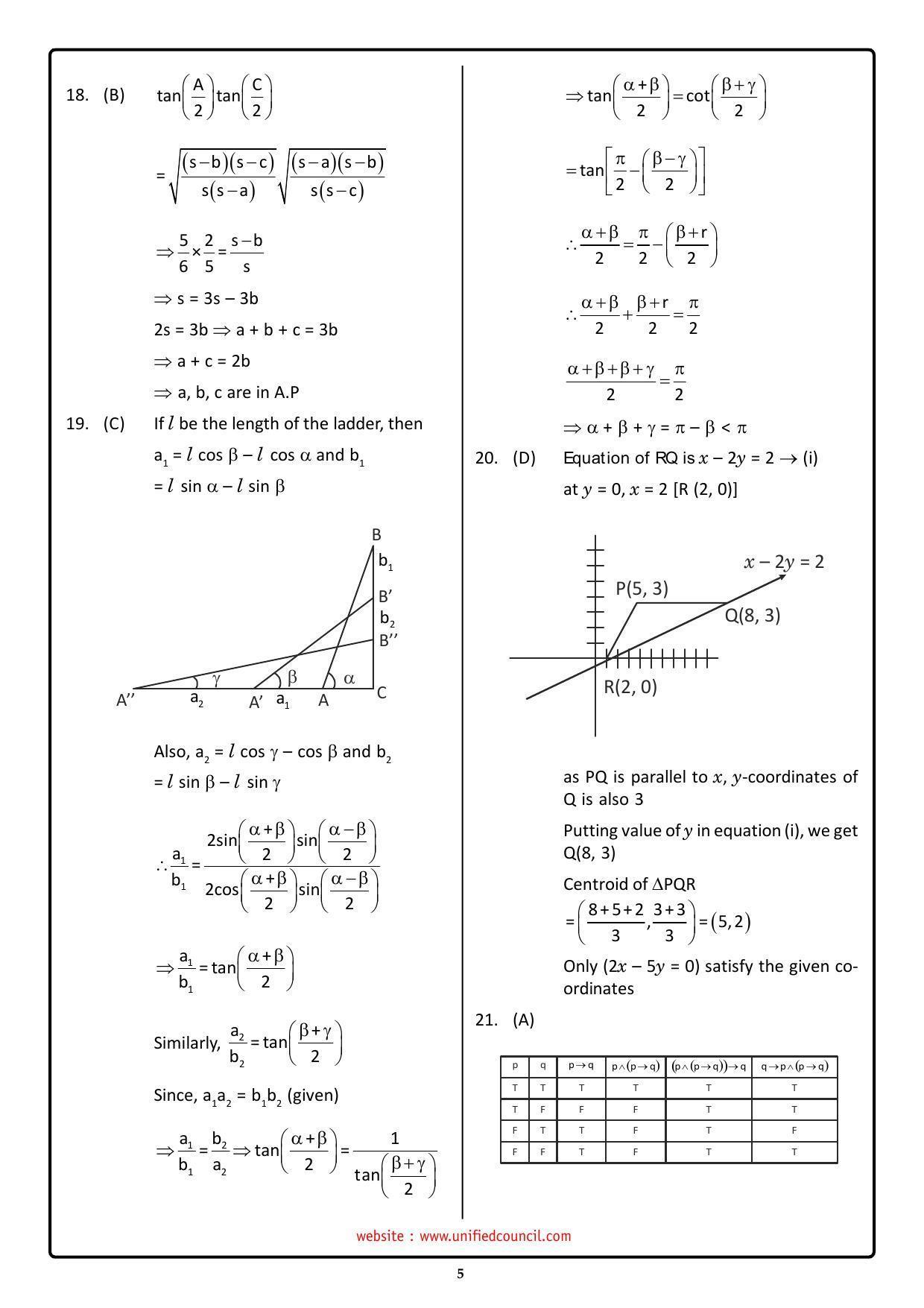 NSTSE 2023 Class 11 PCM Answer Key (Paper Code 484) - Page 5