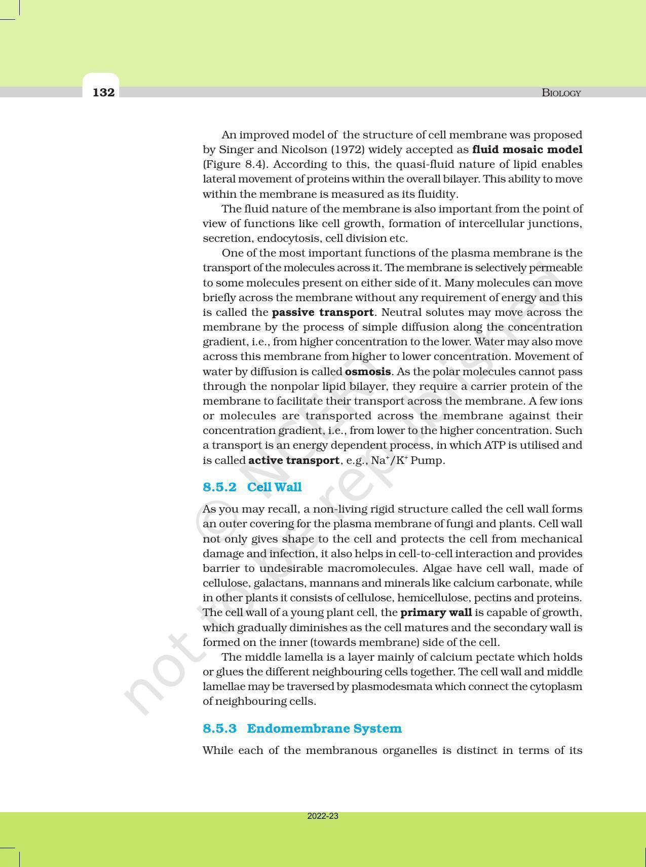NCERT Book for Class 11 Biology Chapter 8 Cell: The Unit of Life - Page 10