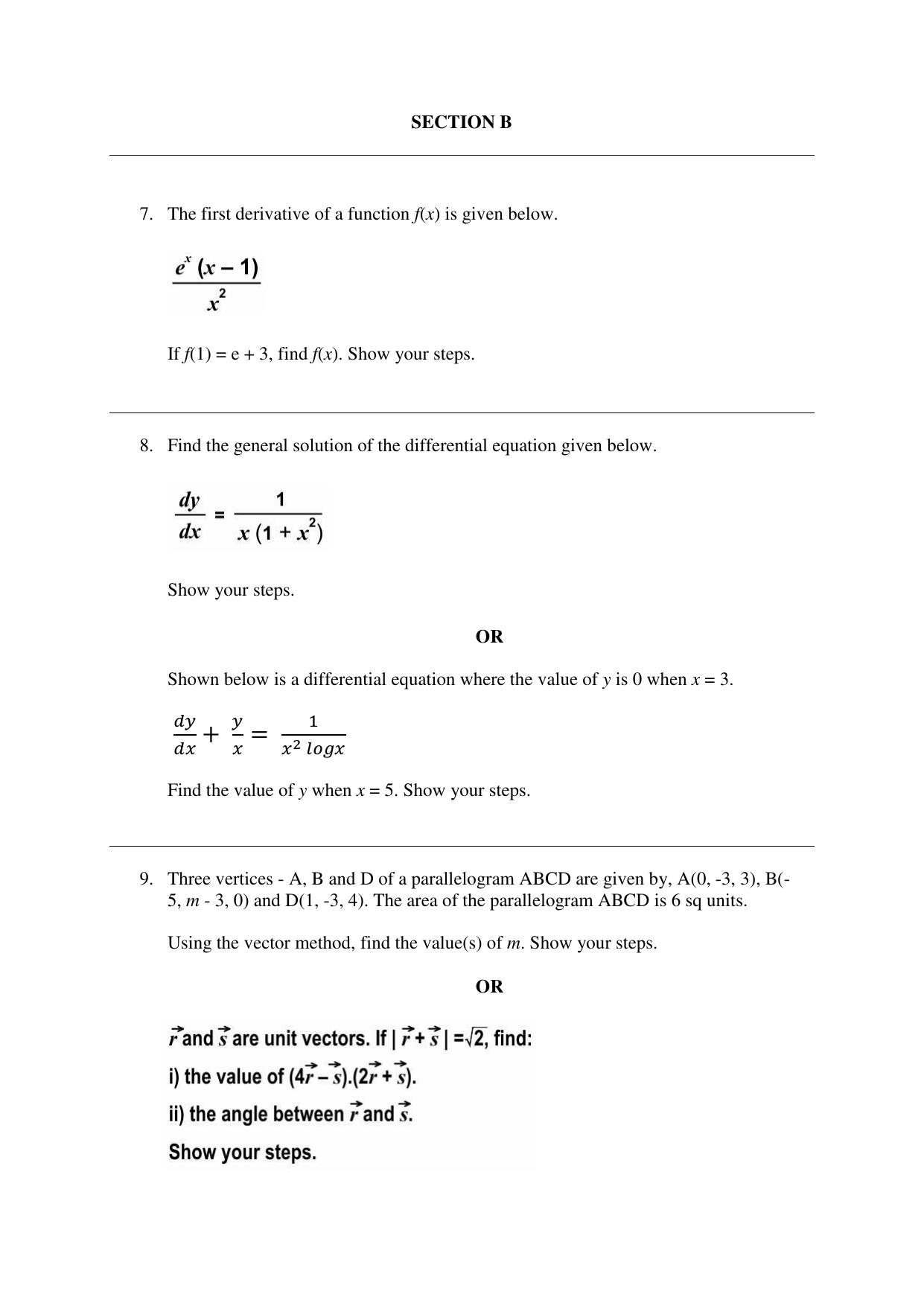 CBSE Class 12 Mathematics Term 2 Practice Questions 2021-22 - Page 3