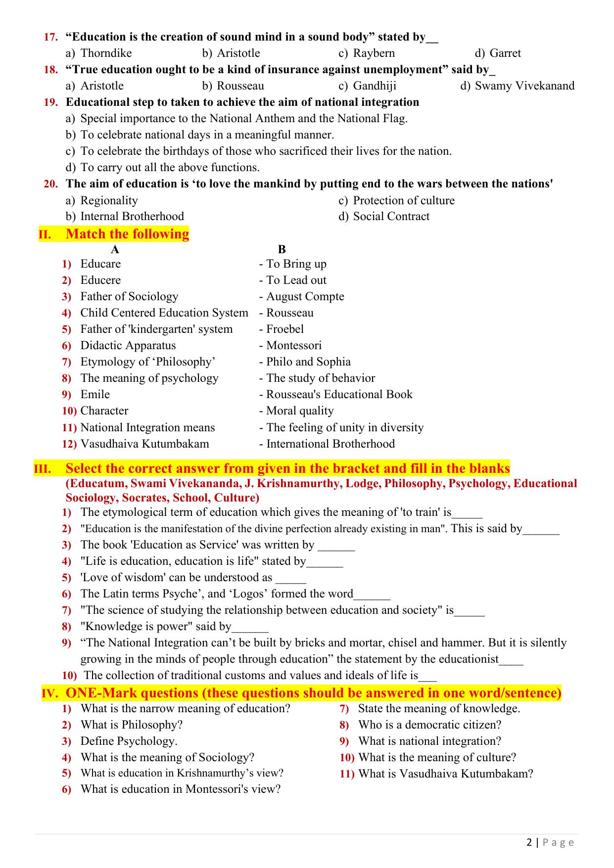 Karnataka 1st PUC Question Bank 2025 - Education English - Page 4