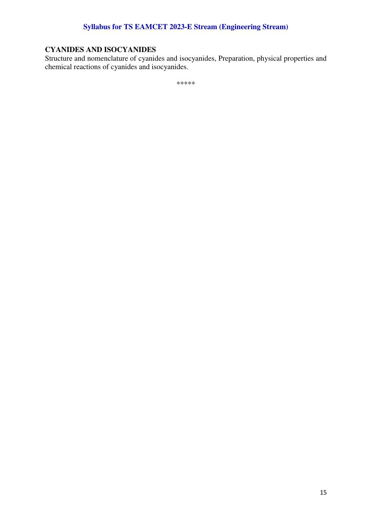 TS EAMCET Engineering Syllabus - Page 15