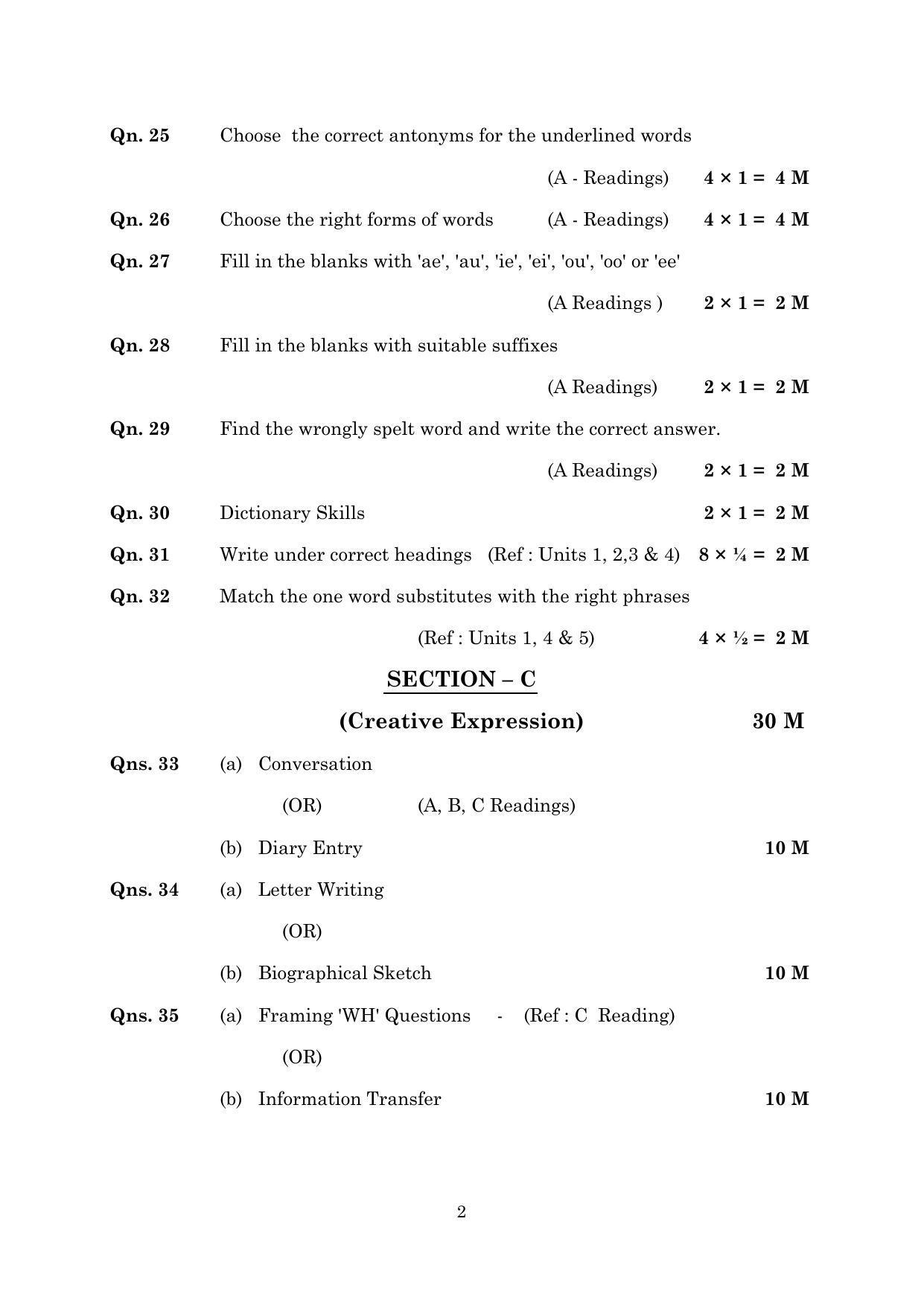 AP Board 10th 3RD LANGUAGE PAPER - I & II ( ENGLISH) Model Paper 2023 - Page 10