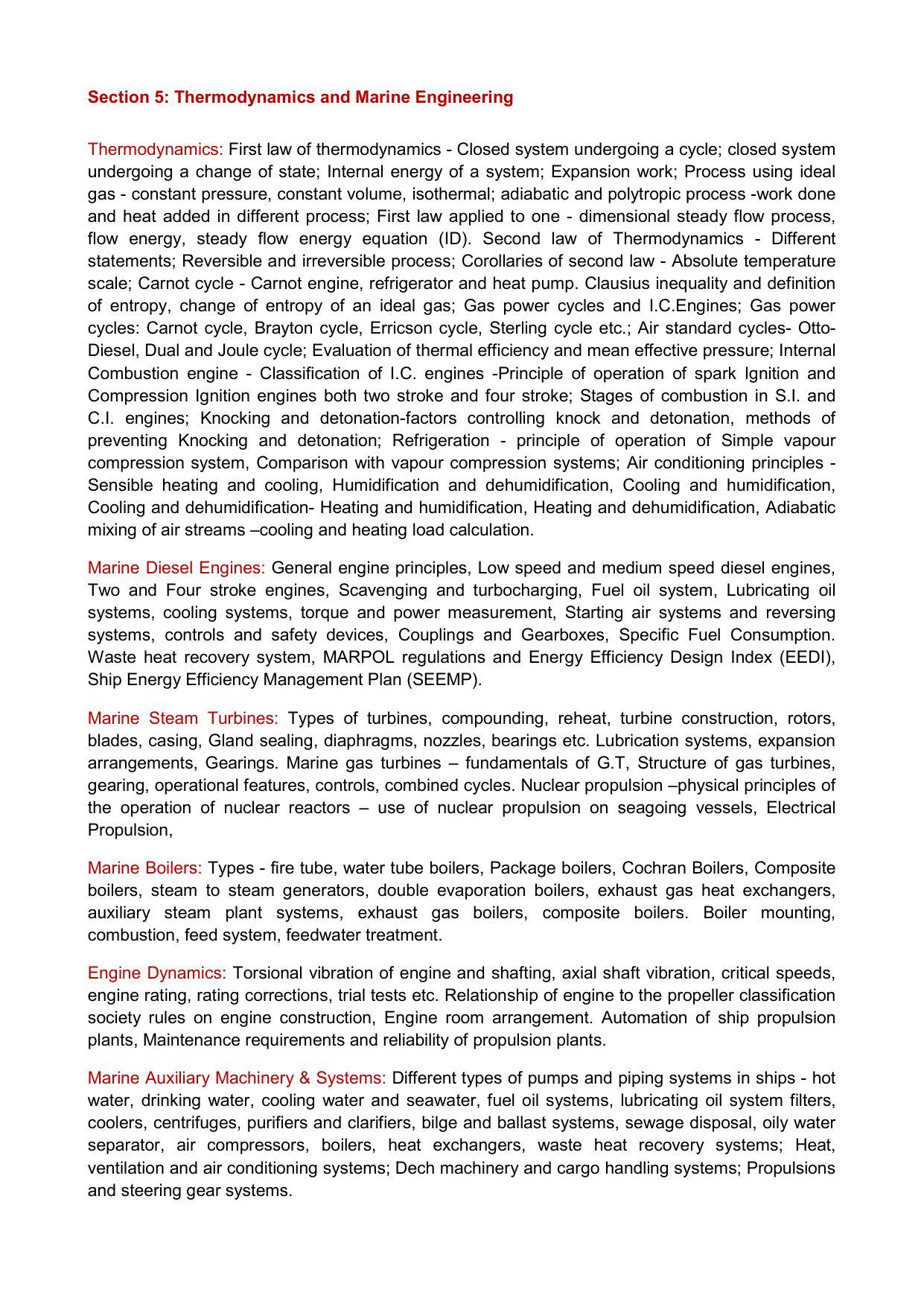 GATE Naval Architecture and Marine Engineering Syllabus - Page 3