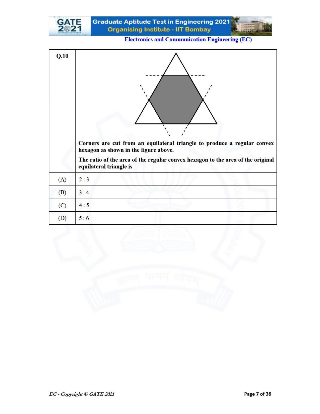 GATE 2021 Electronics & Communication Engineering (EC) Question Paper - Page 7