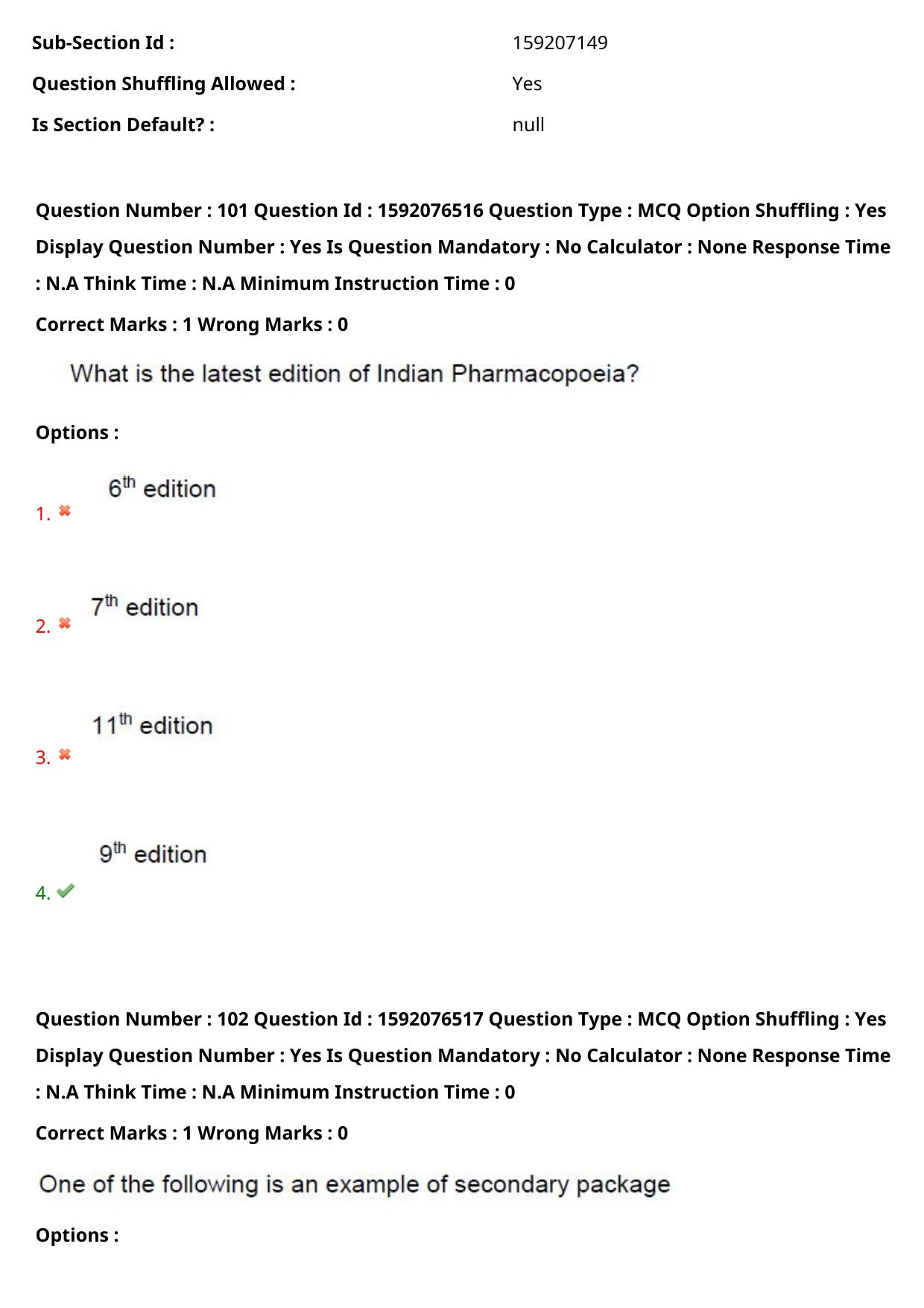 TS ECET 2023 Pharmacy Question Paper - Page 68