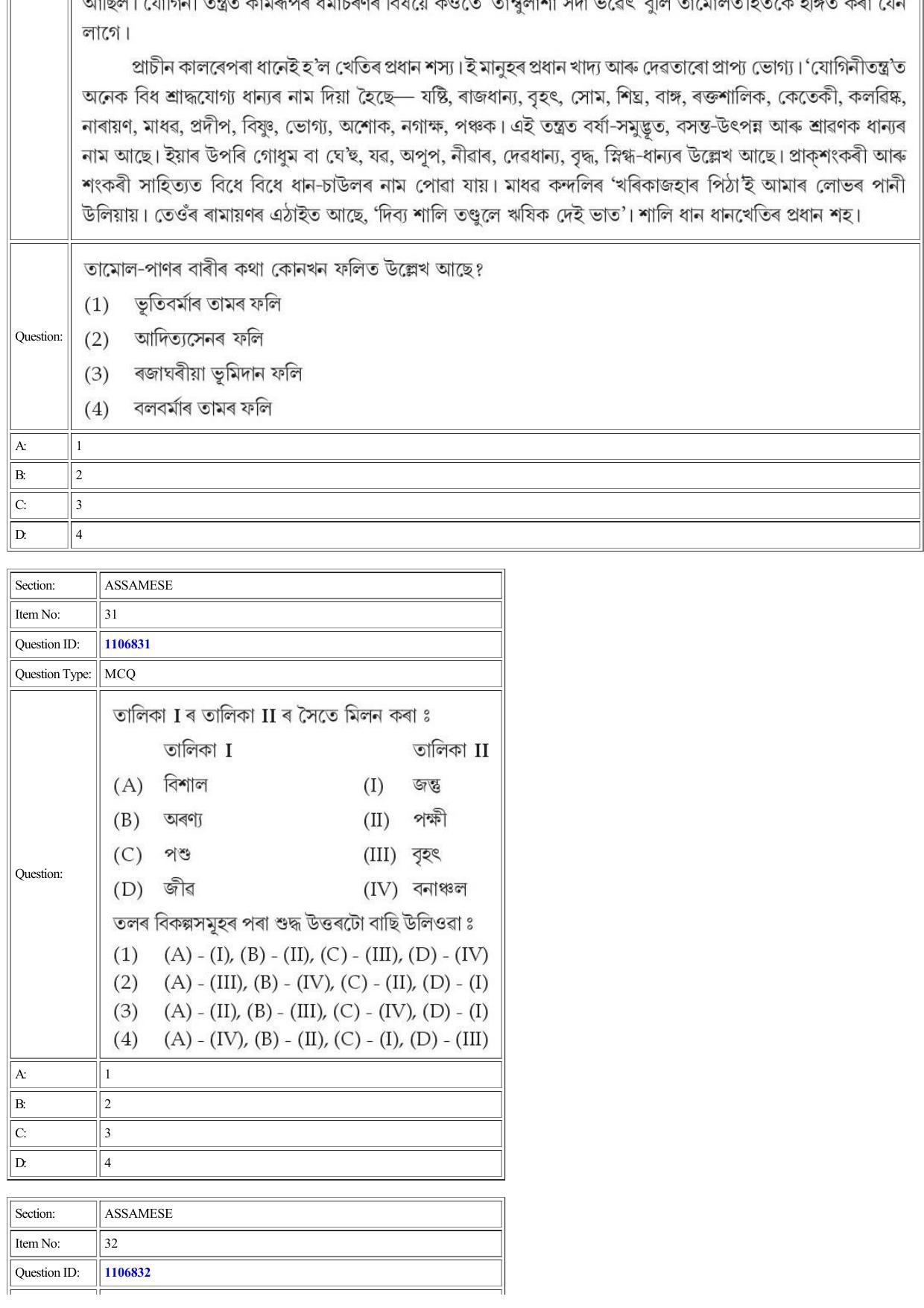 CUET 2022 Question Paper of Assamese - Page 30