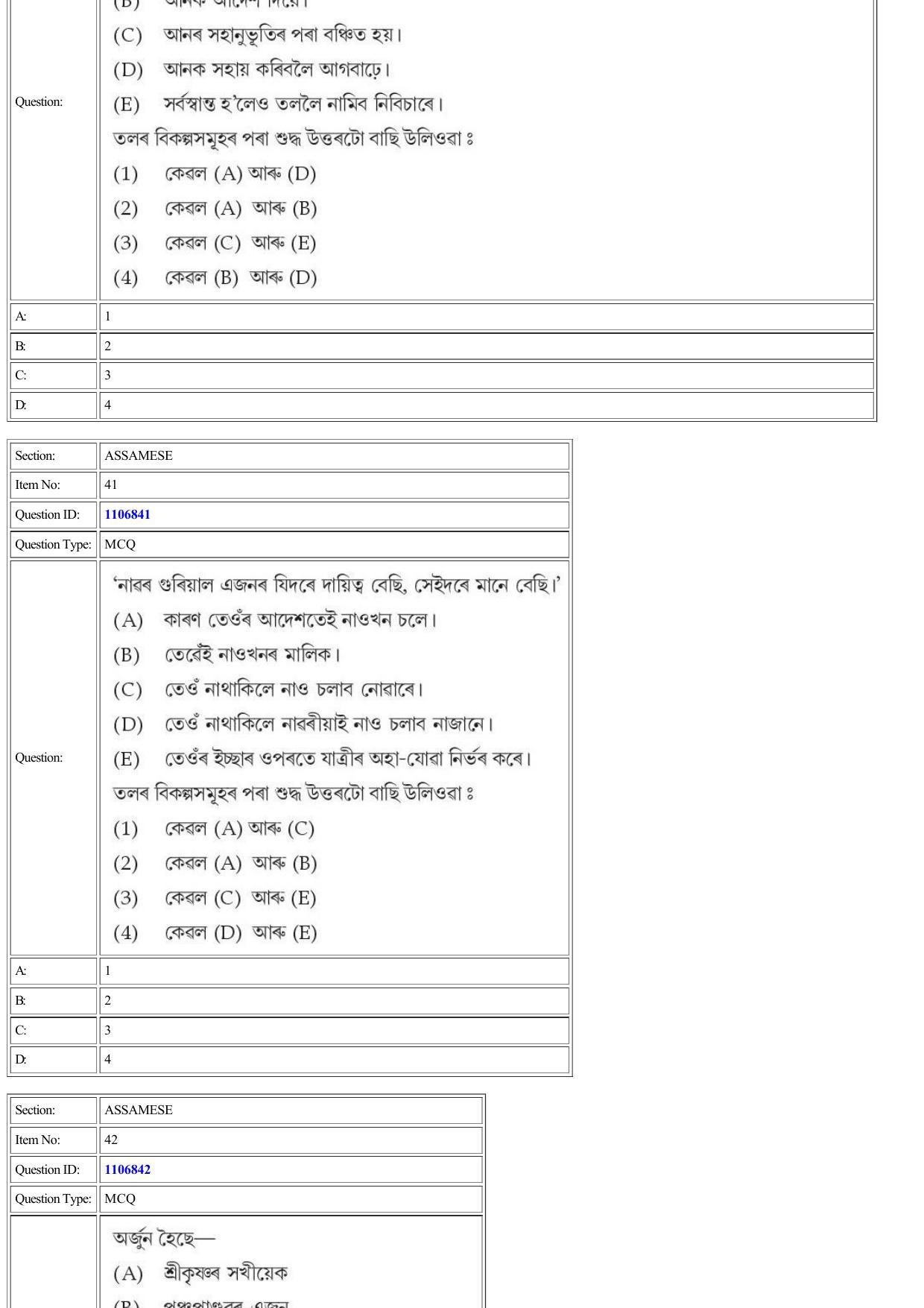 CUET 2022 Question Paper of Assamese - Page 35