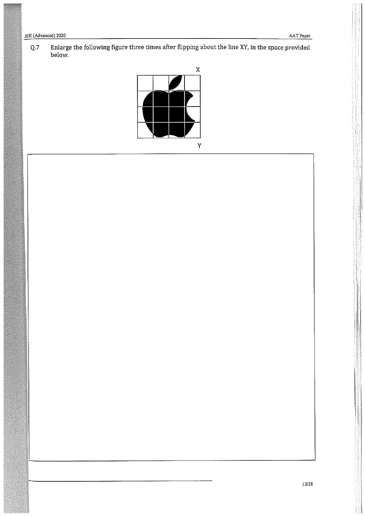 JEE Advanced AAT 2020 Question Paper - Page 13