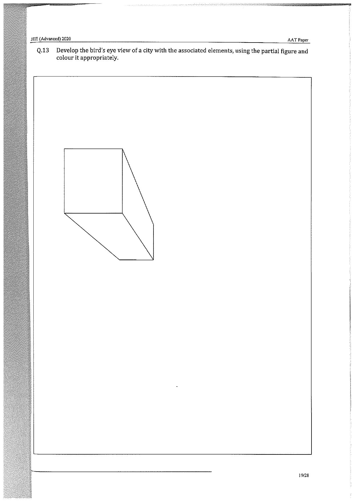 JEE Advanced AAT 2020 Question Paper - Page 19