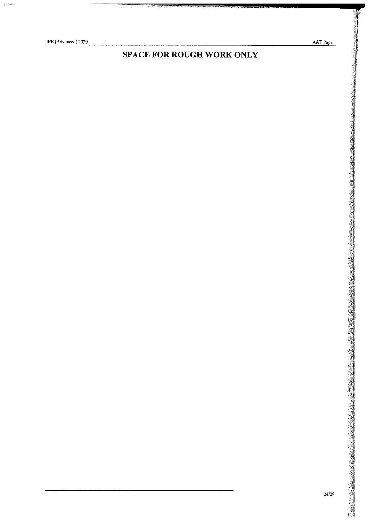 JEE Advanced AAT 2020 Question Paper - Page 24