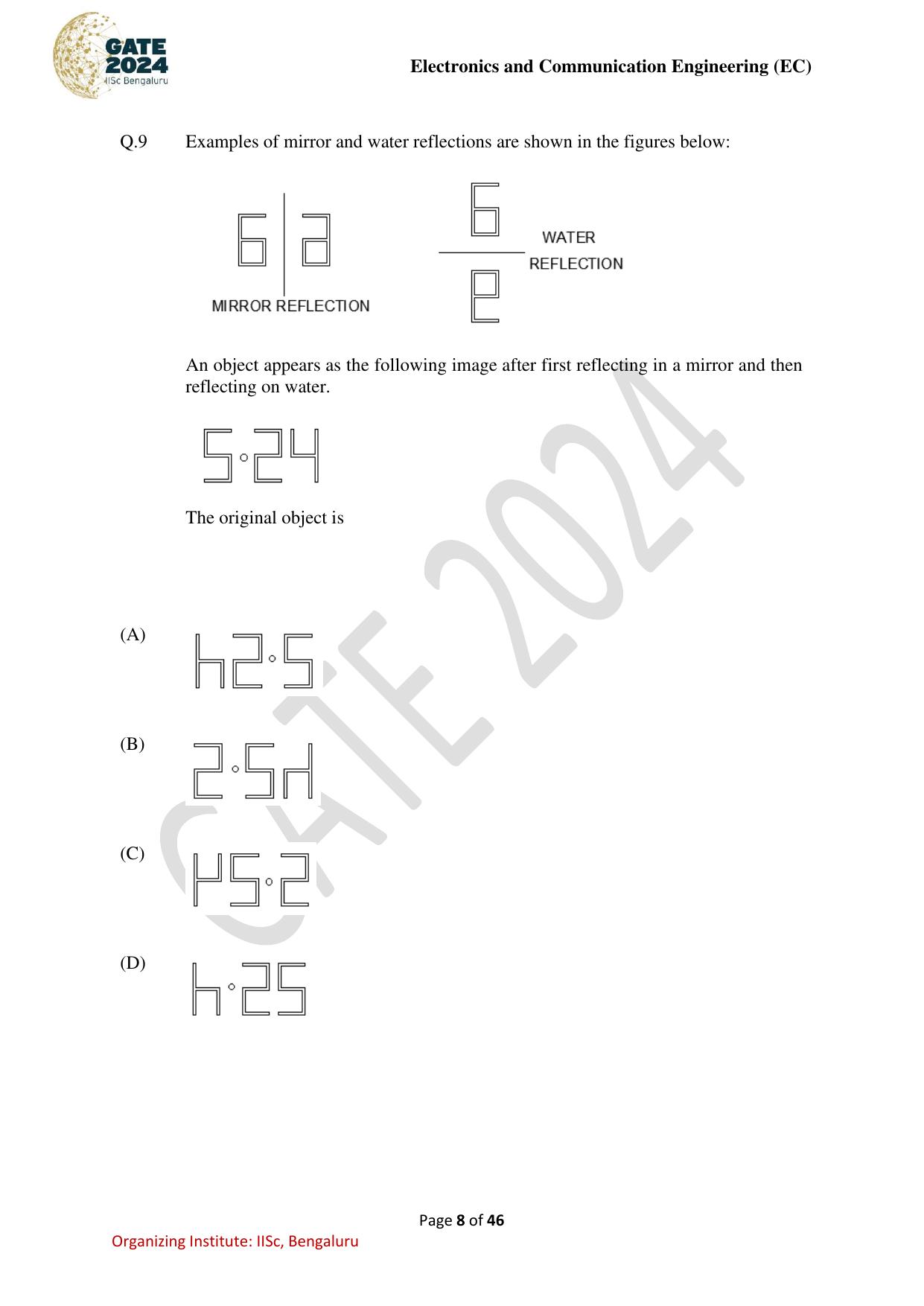 GATE 2024 Electronics and Communication Engineering (EC) Question Paper - Page 8