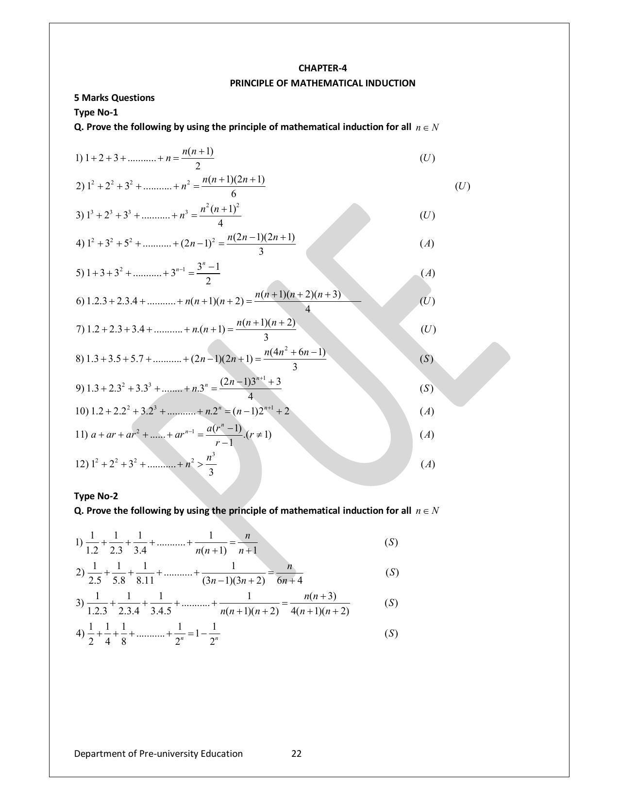 Karnataka 1st PUC Question Bank for Mathematics - Page 22