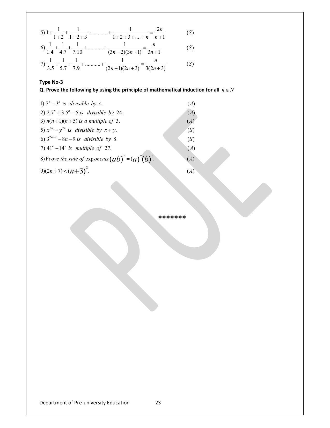 Karnataka 1st PUC Question Bank for Mathematics - Page 23