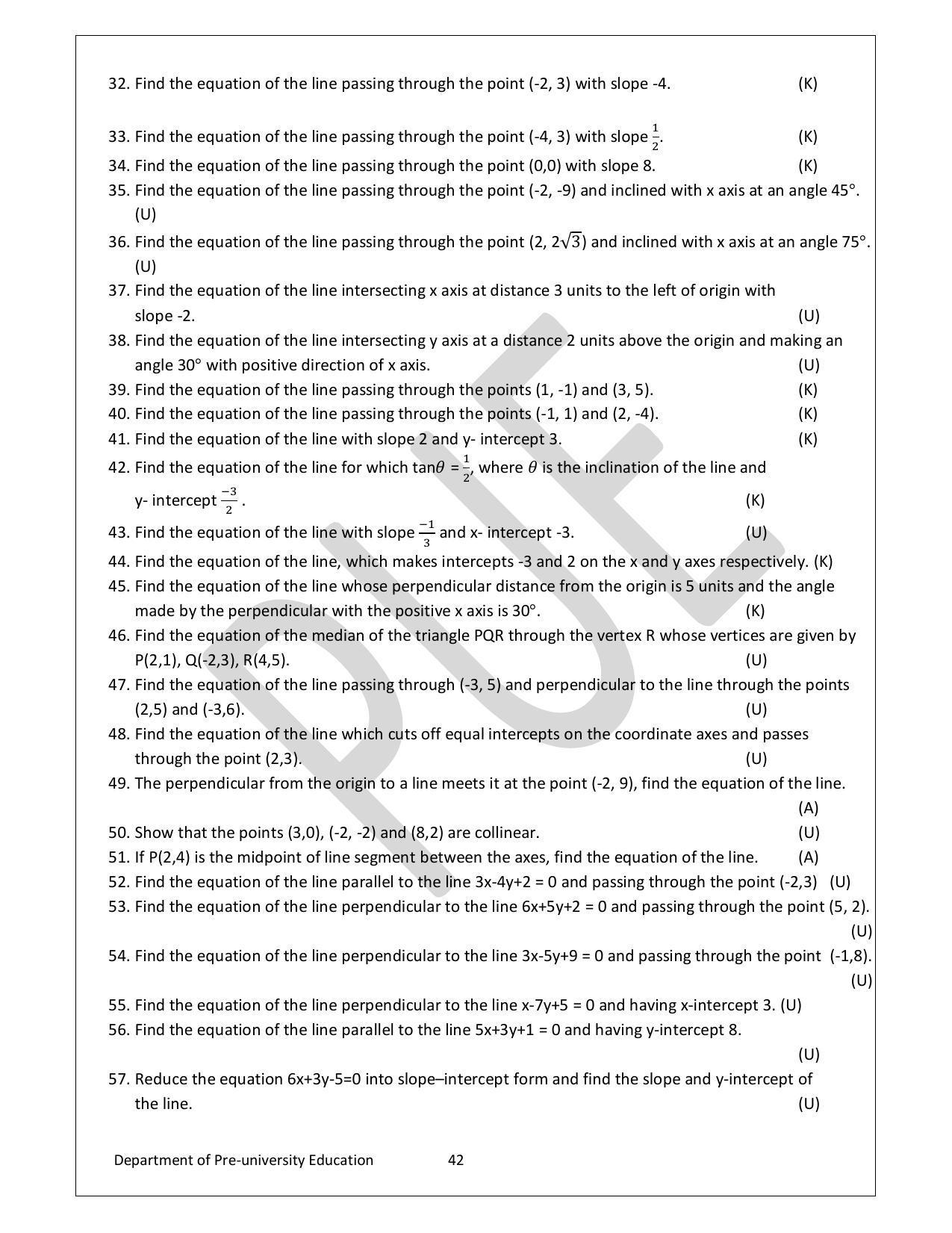 Karnataka 1st PUC Question Bank for Mathematics - Page 42