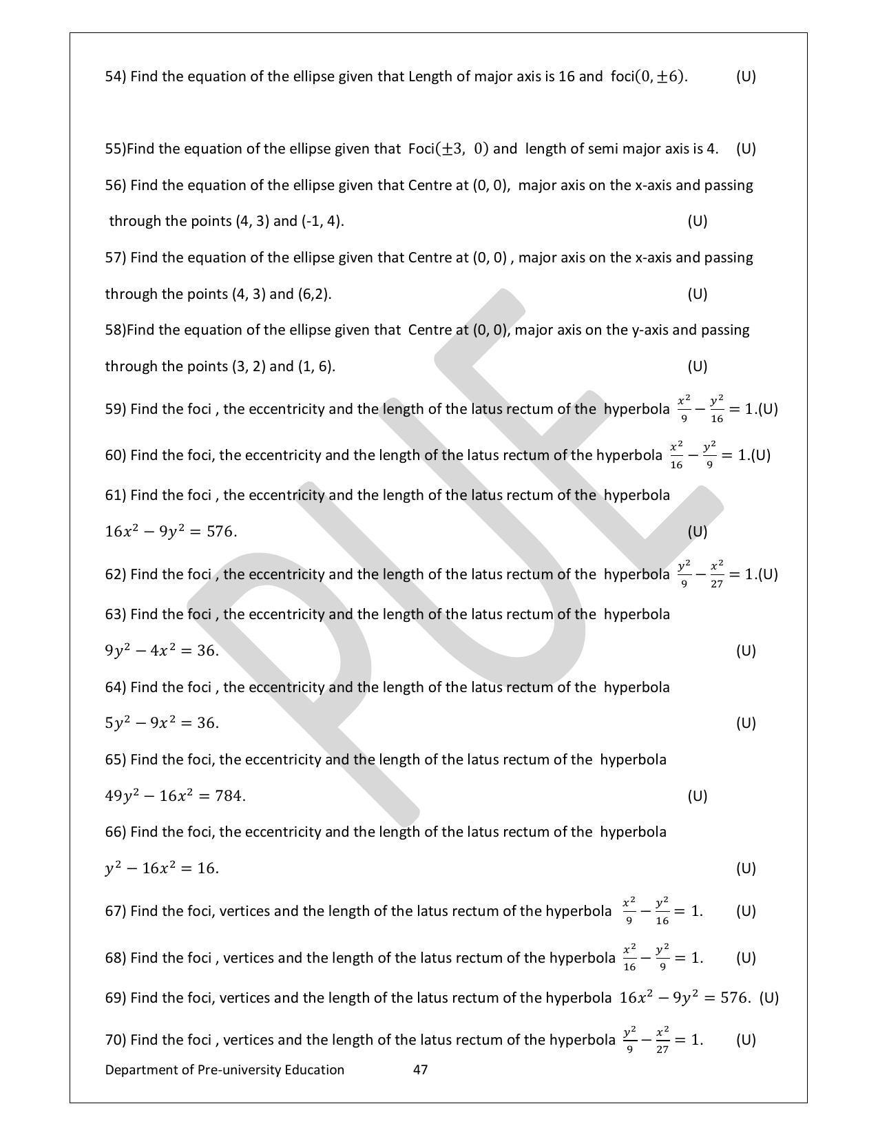 Karnataka 1st PUC Question Bank for Mathematics - Page 47