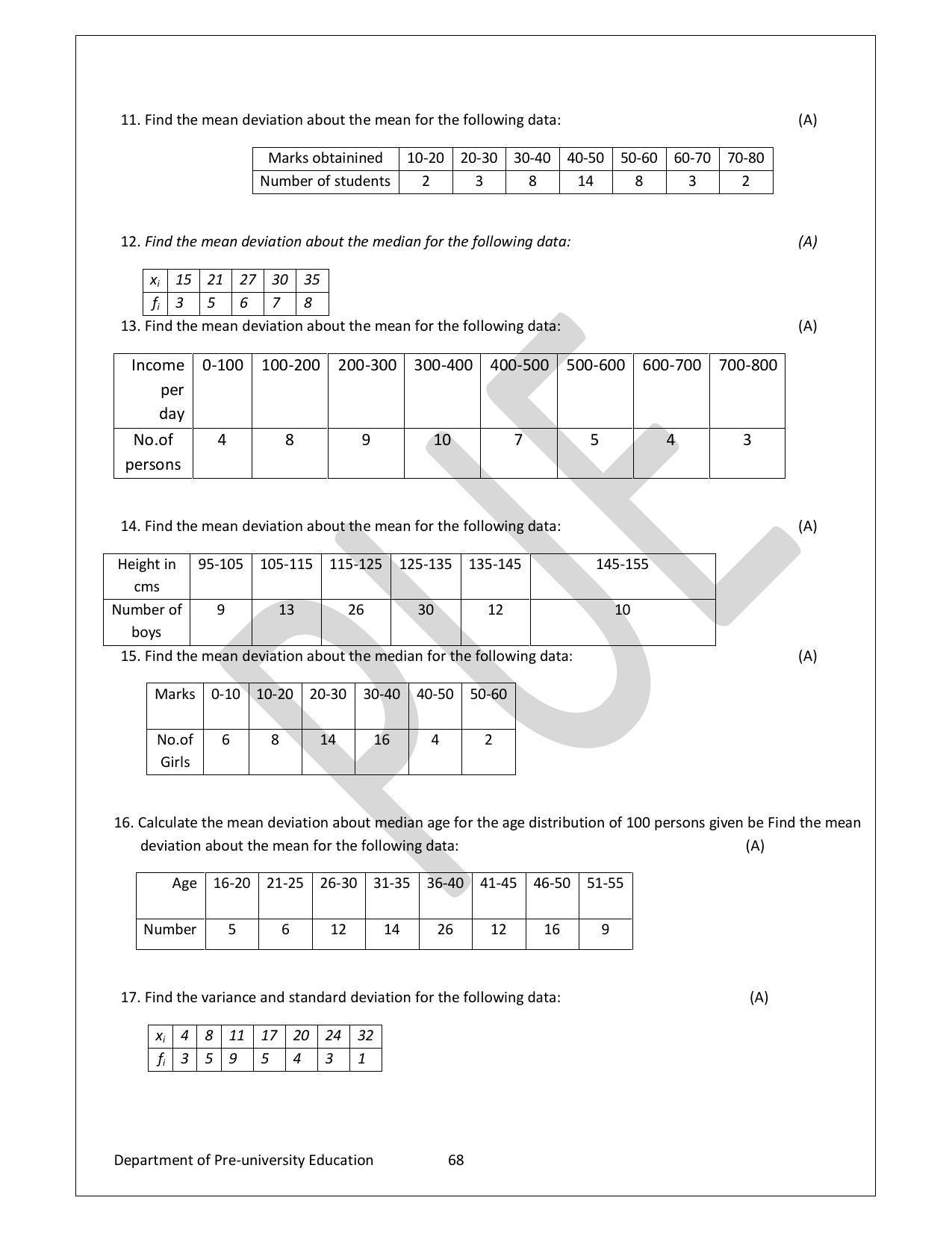 Karnataka 1st PUC Question Bank for Mathematics - Page 68