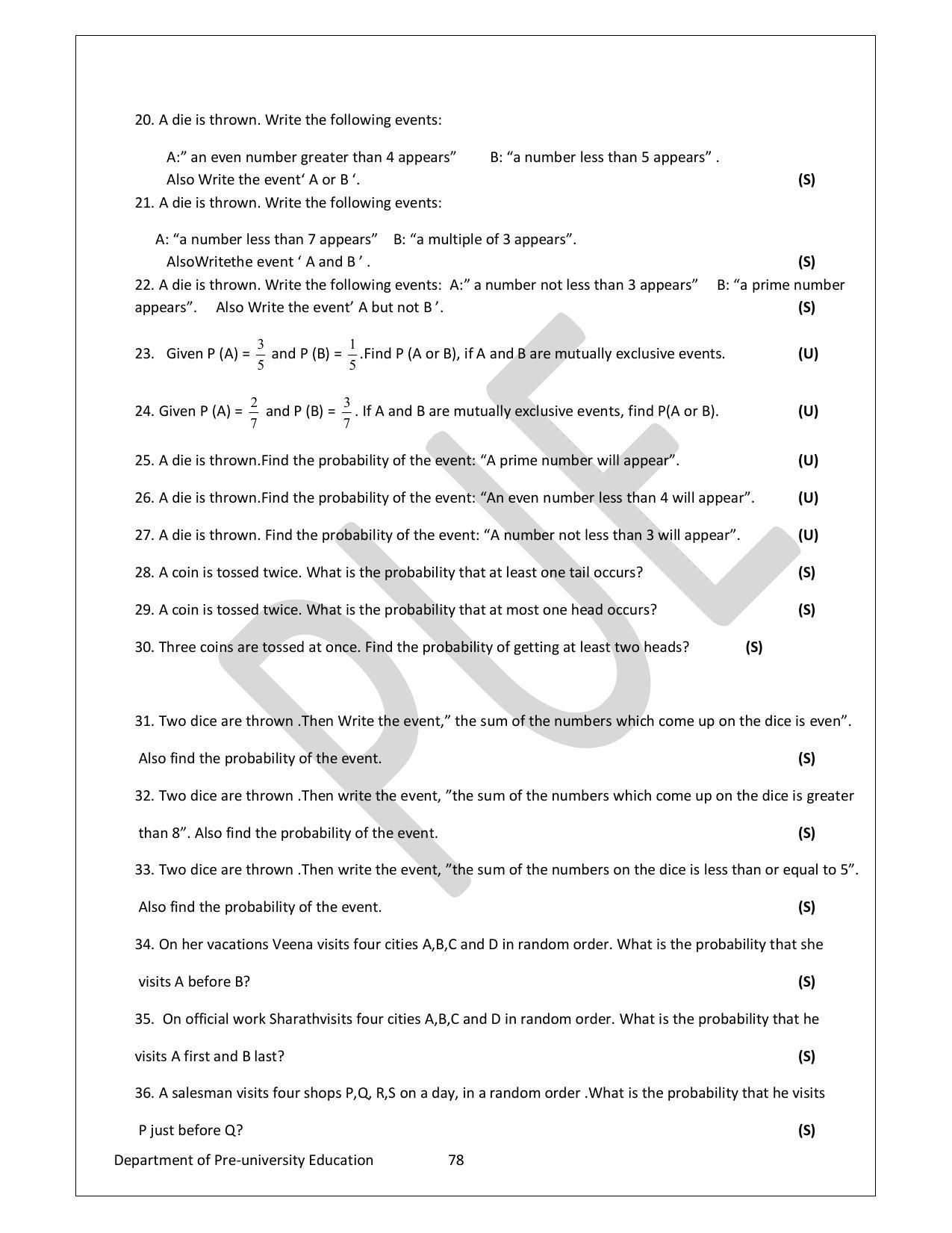 Karnataka 1st PUC Question Bank for Mathematics - Page 78