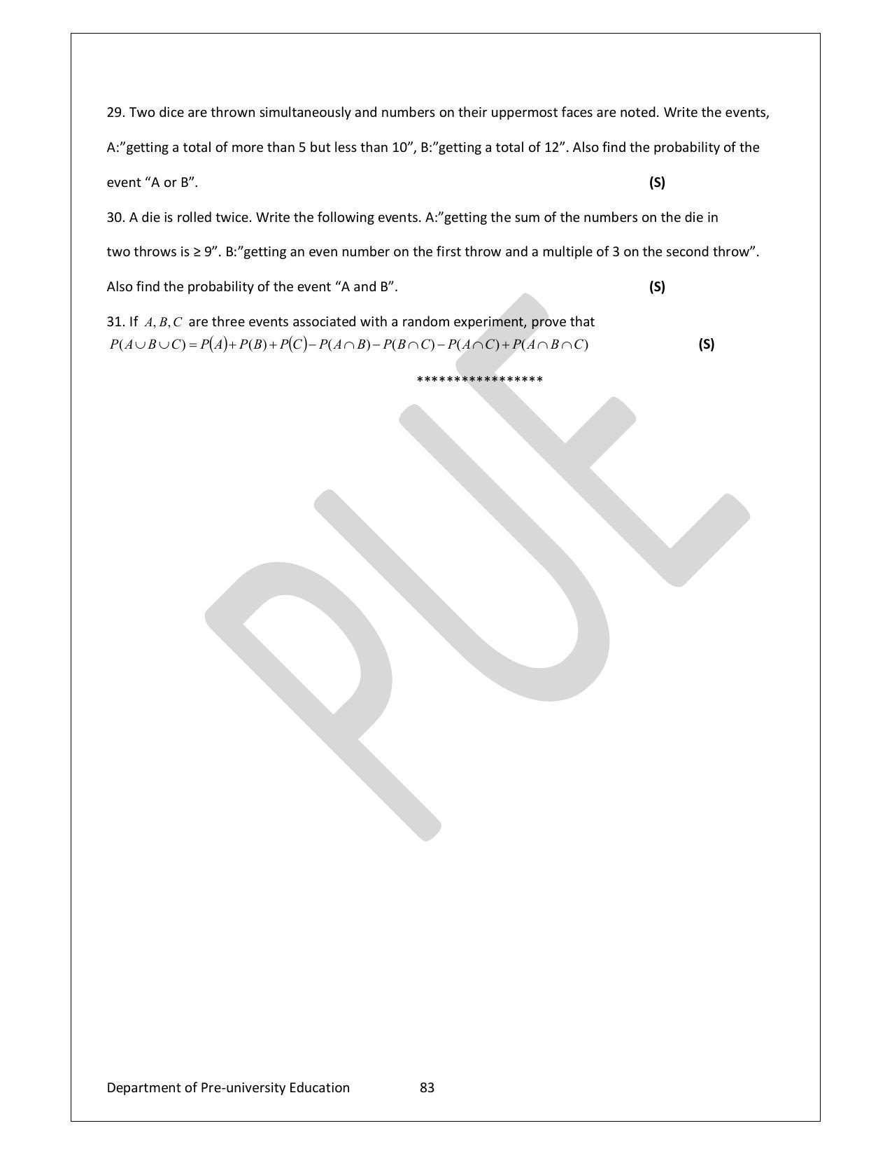 Karnataka 1st PUC Question Bank for Mathematics - Page 83