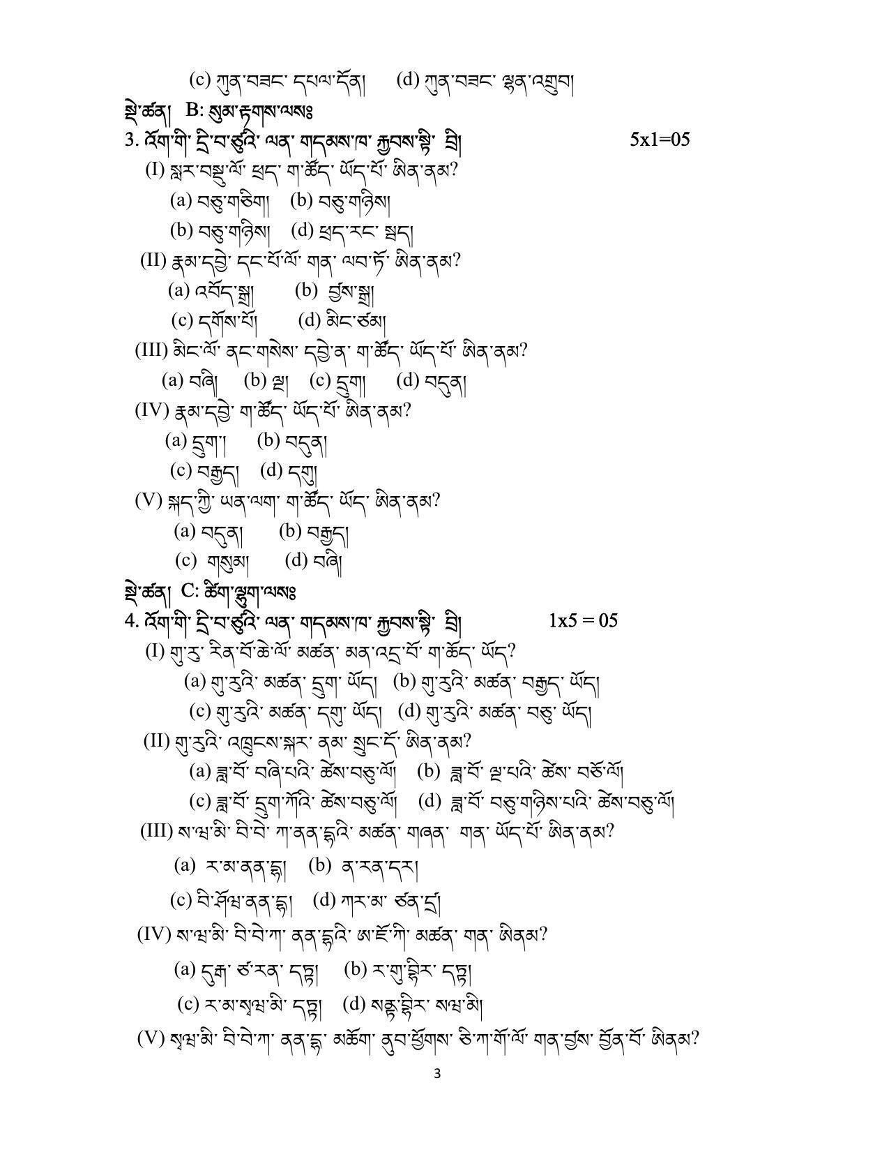 CBSE Class 10 Bhutia Sample Paper 2024 - Page 3