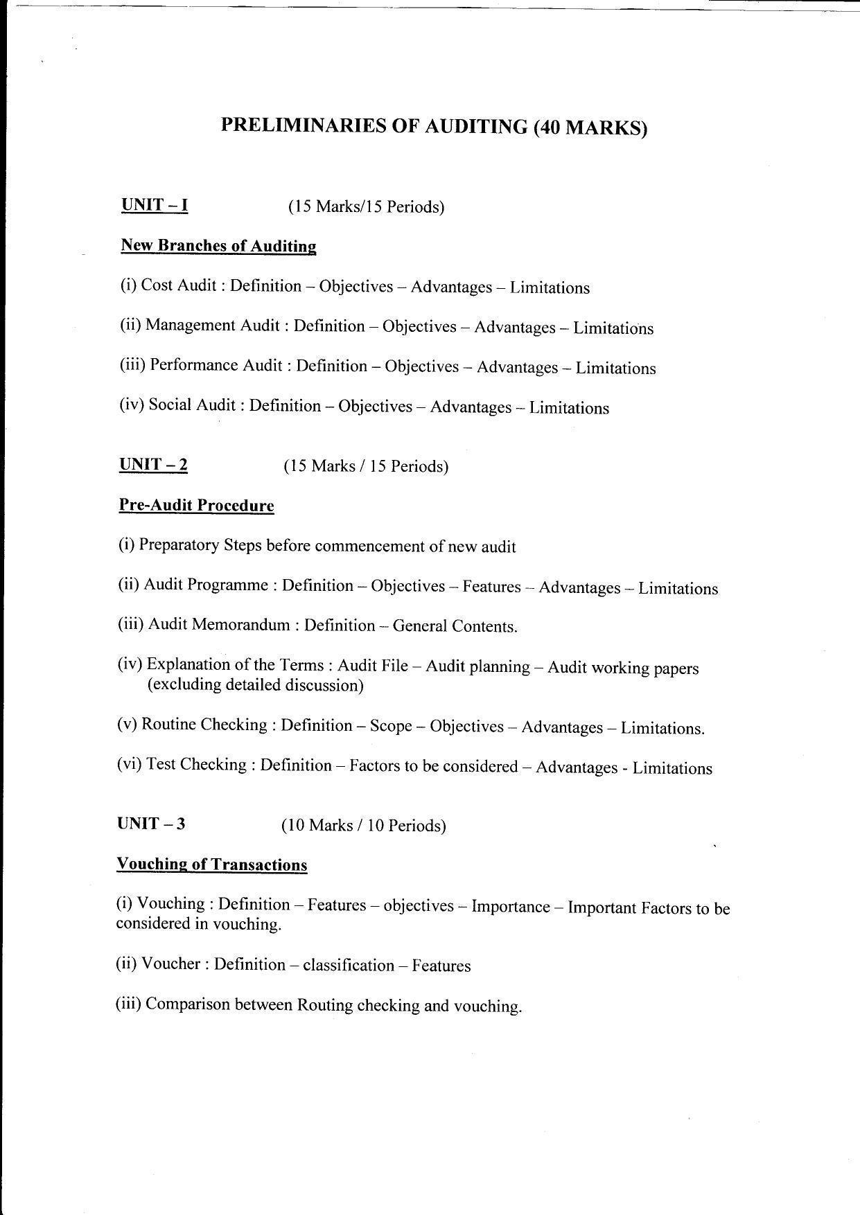 WBCHSE Syllabus PDF for Commercial Law & Preliminaries of Auditing - Page 4