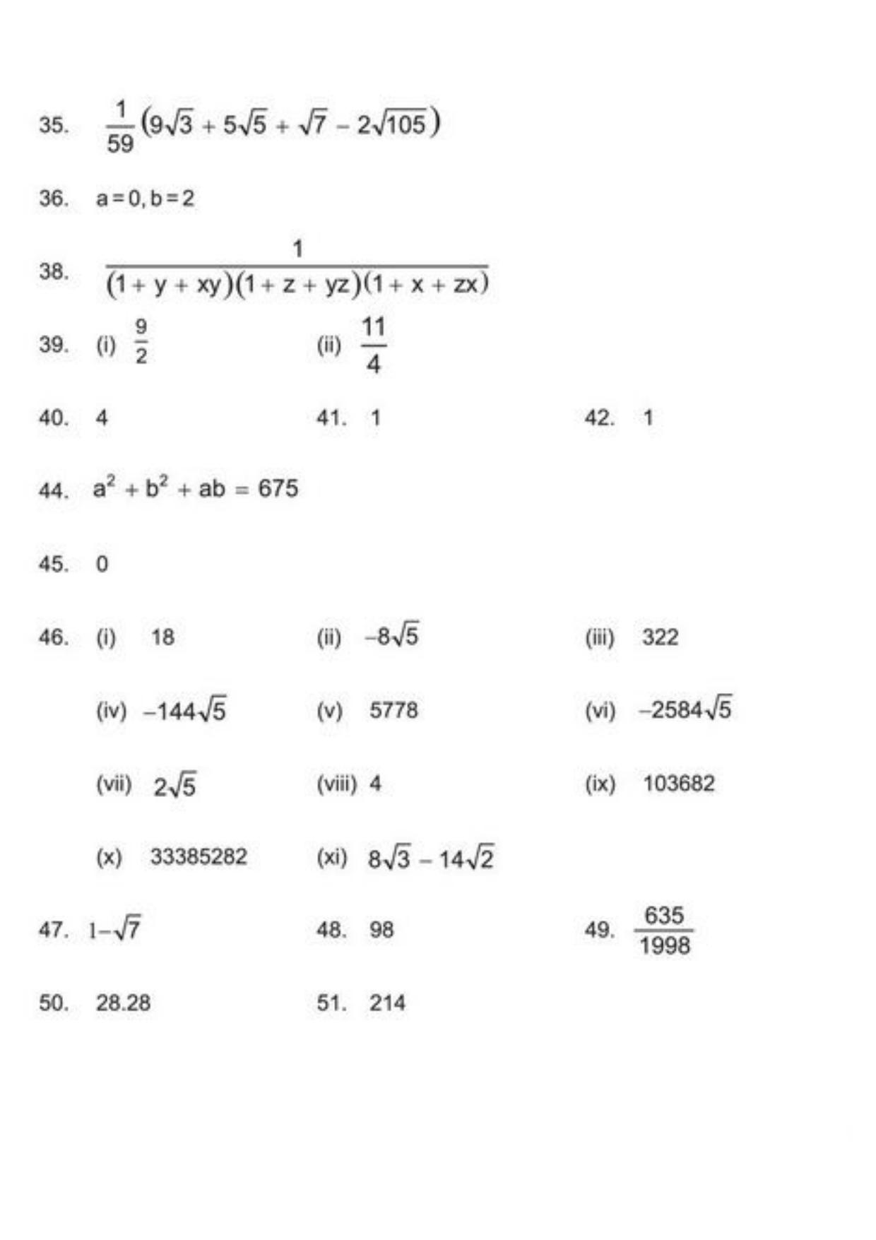 Class 9 Notes, Question & Practice Paper - Mathematics (Topic 1 : Number System) - Page 14