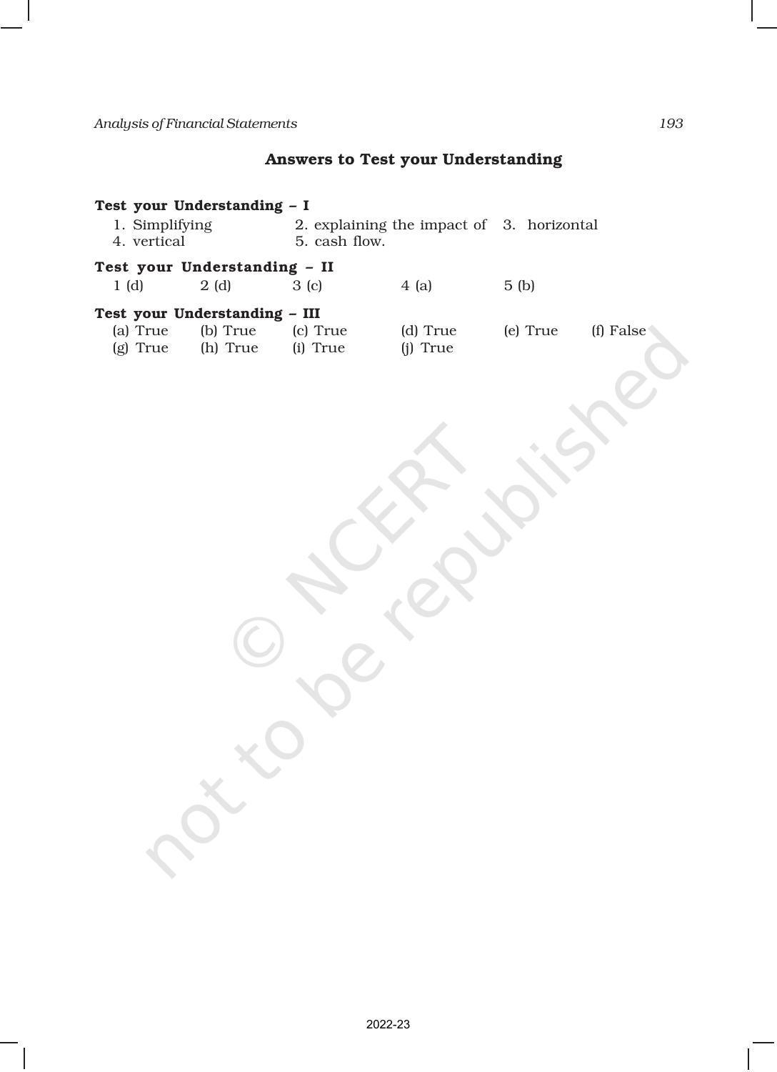 NCERT Book for Class 12 Accountancy Part II Chapter 4 Analysis of Financial Statements - Page 23
