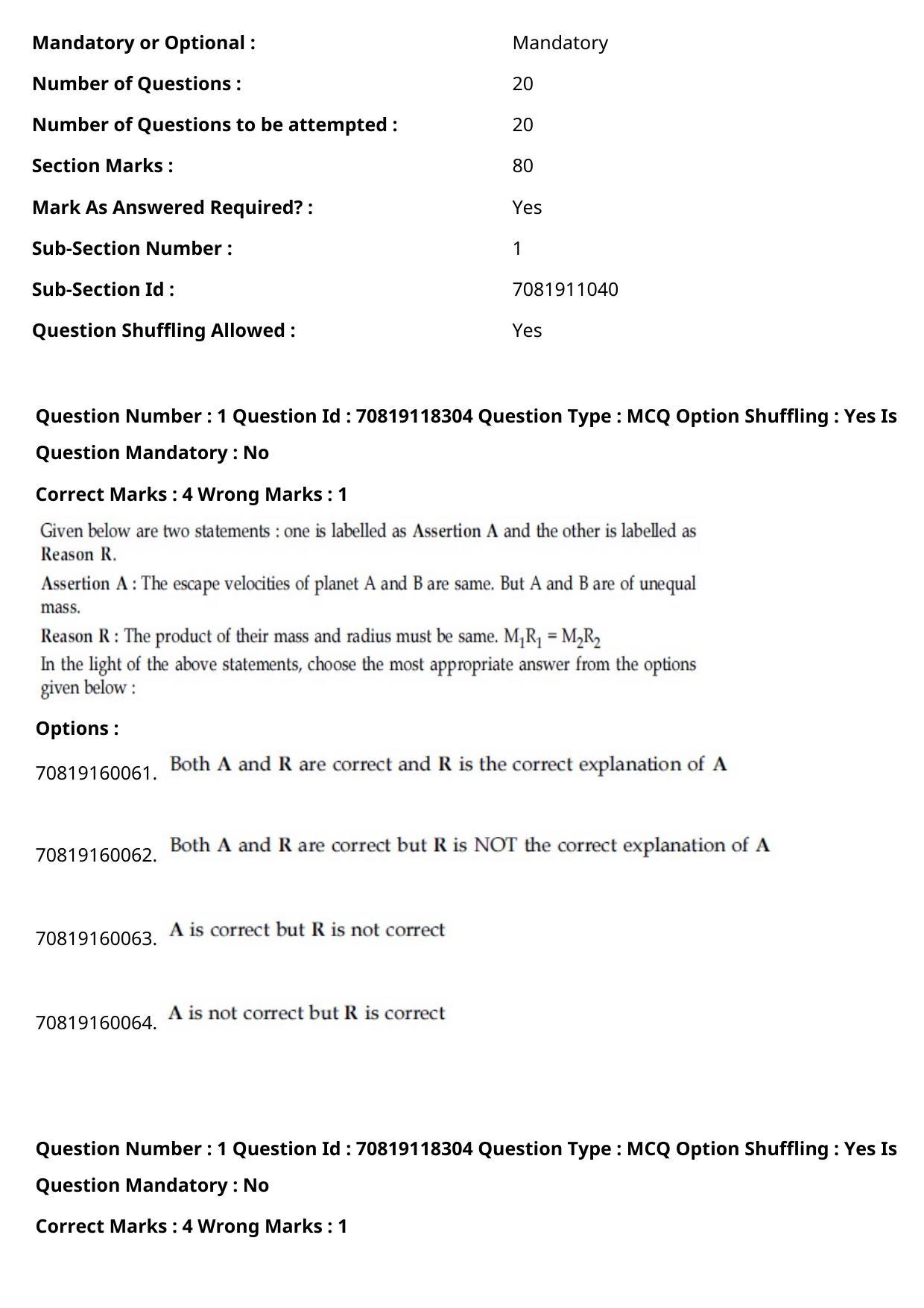 JEE Mains 2021: BTech Odiy (Shift 1) 25-02-2021 Question Paper - Page 2