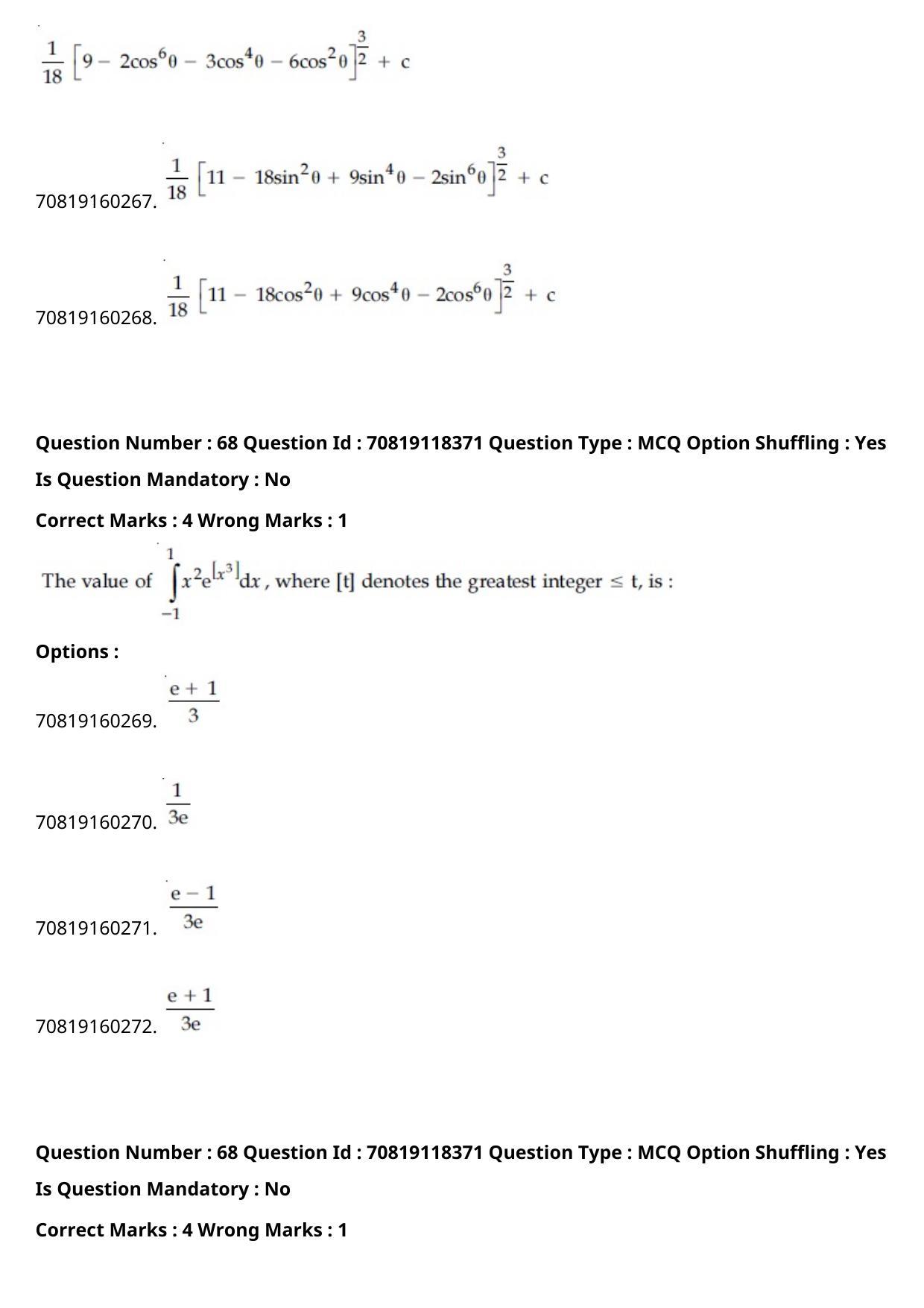 JEE Mains 2021: BTech Odiy (Shift 1) 25-02-2021 Question Paper - Page 80