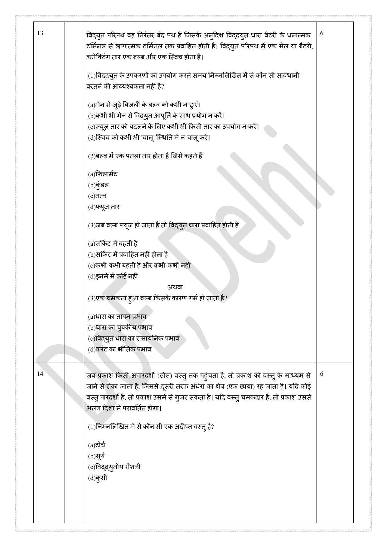 Edudel Class 8 Science (Hindi) Practice Papers-2 (2023-24) - Page 6
