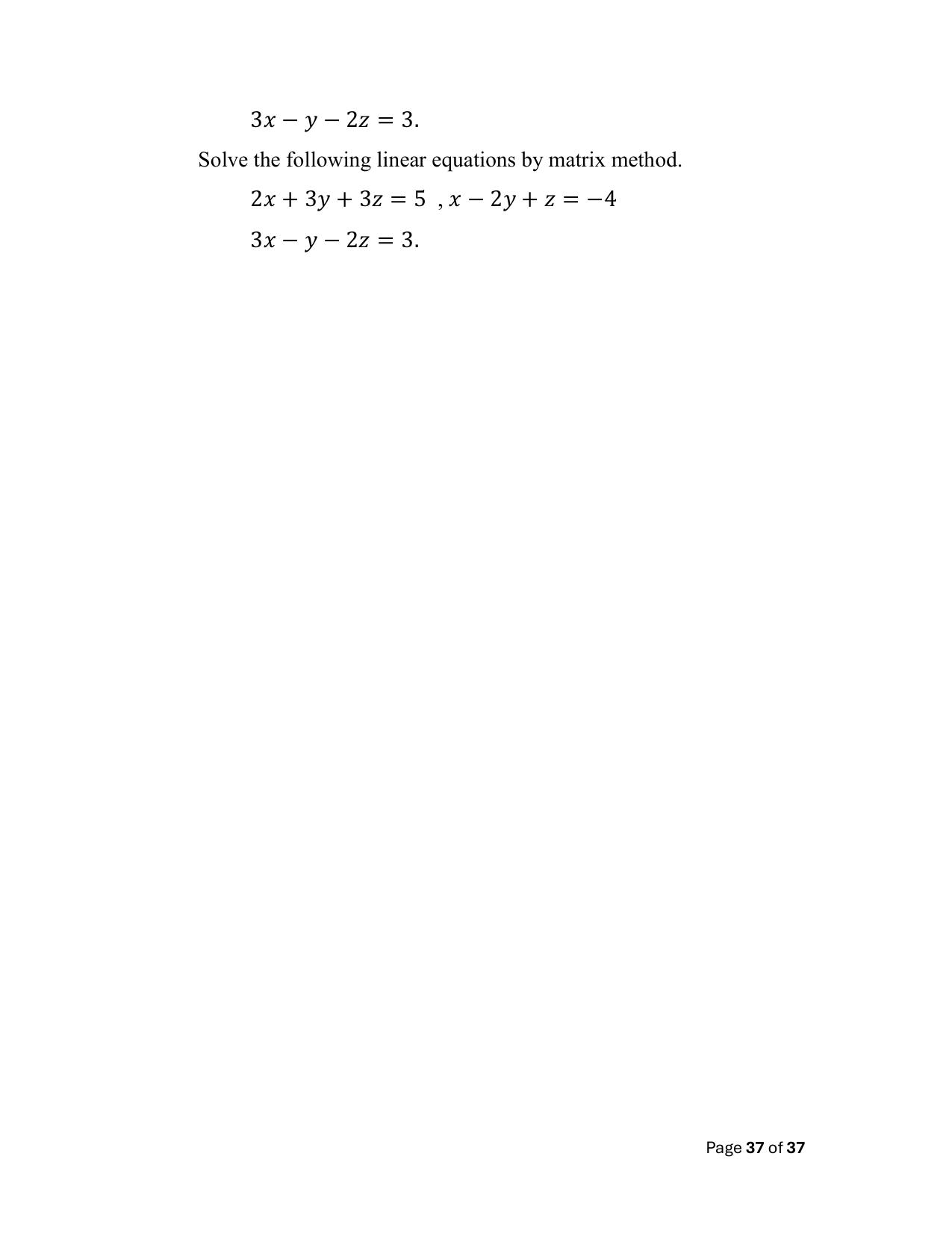 Bihar Board (BSEB) Class XII: 121/327- MATHEMATICS 2025 Model Question Paper - Page 37