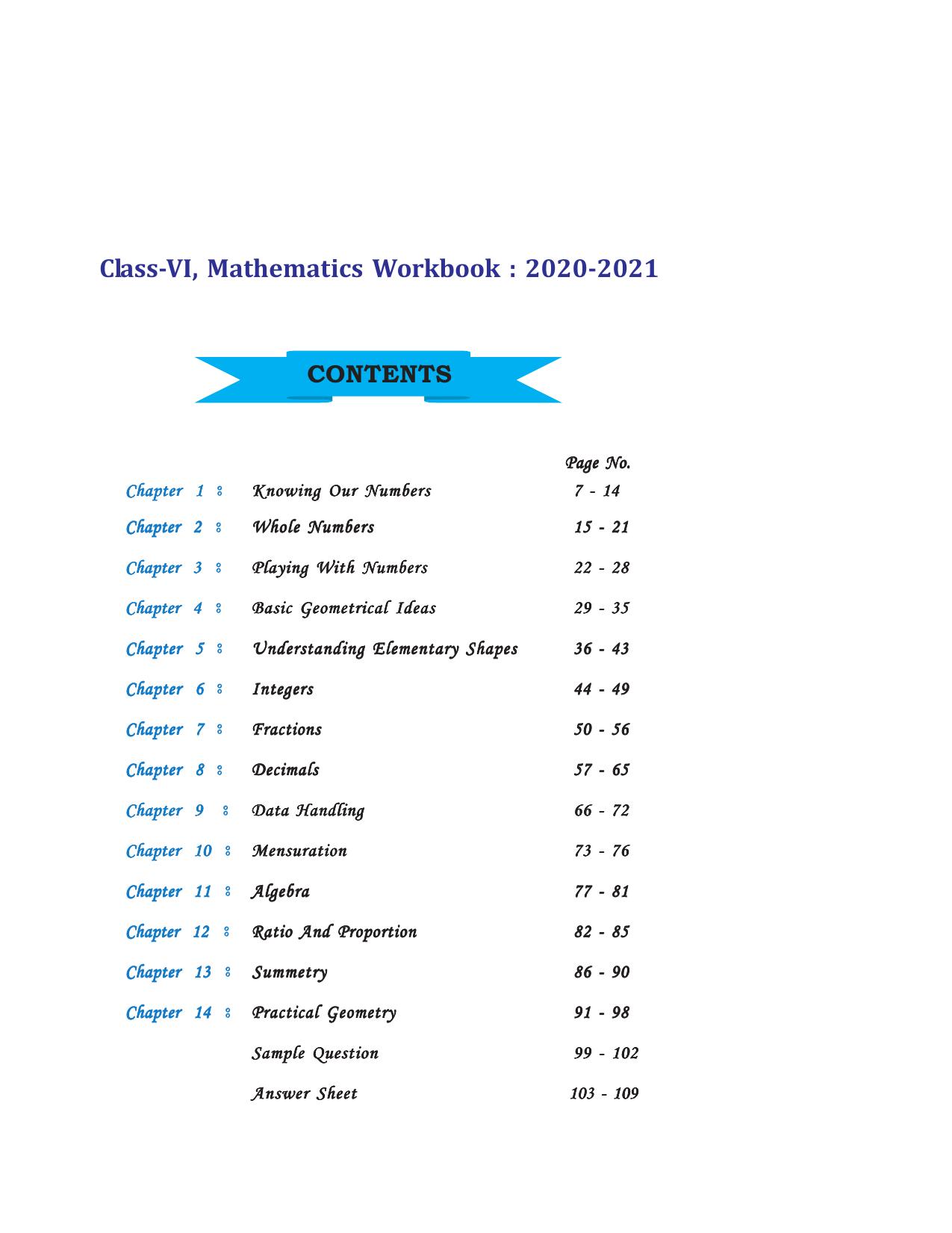 Tripura Board Class 6 Math English Version Workbooks - Page 5