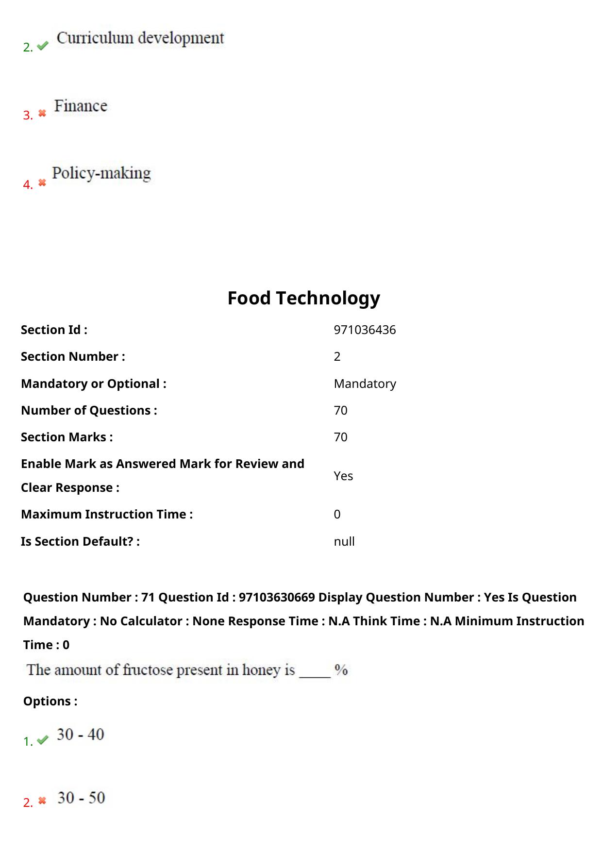 AP RCET 2024 Food Technology Question Paper - Page 44