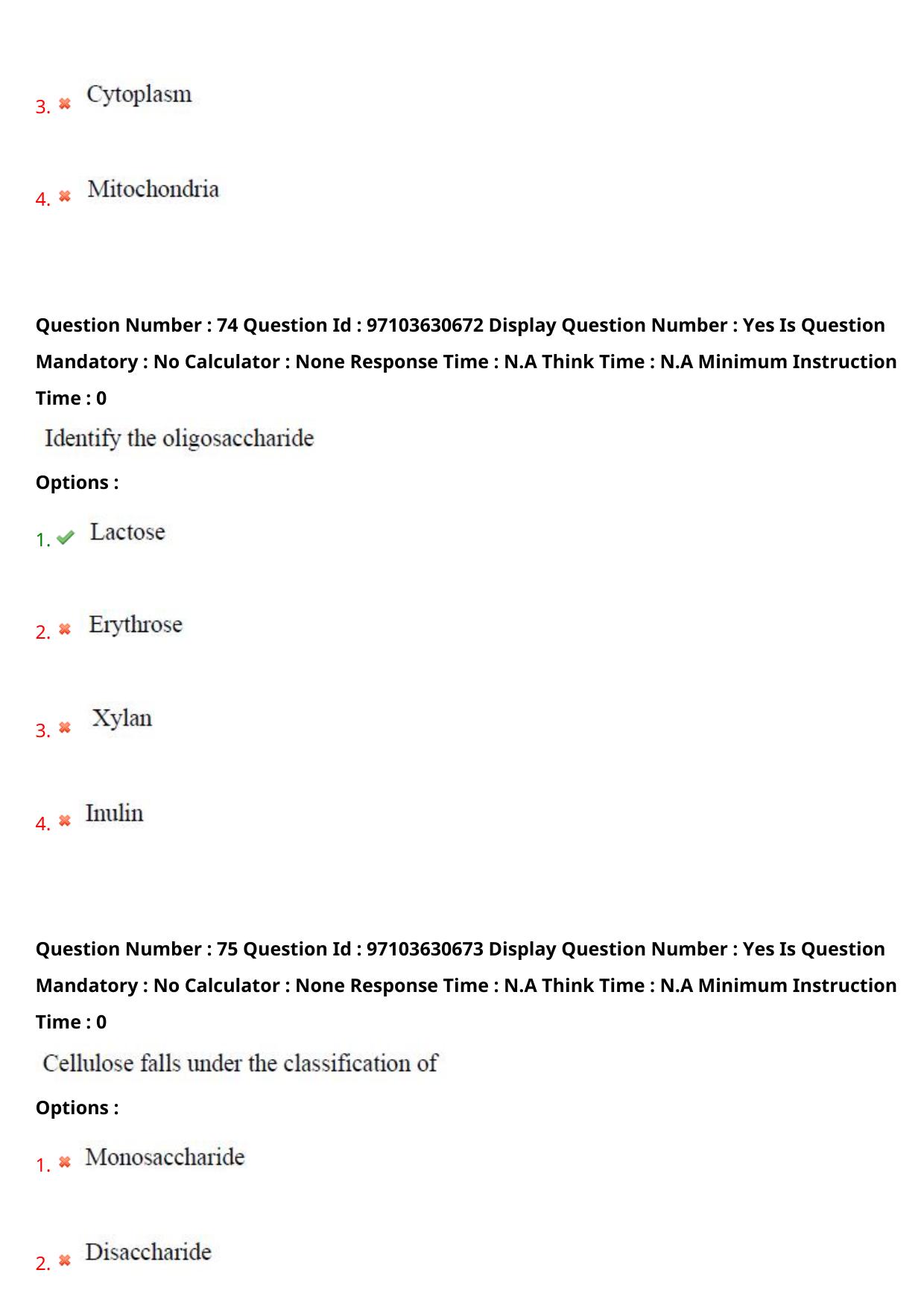 AP RCET 2024 Food Technology Question Paper - Page 46