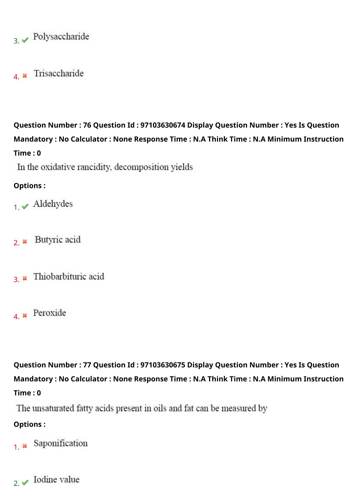AP RCET 2024 Food Technology Question Paper - Page 47