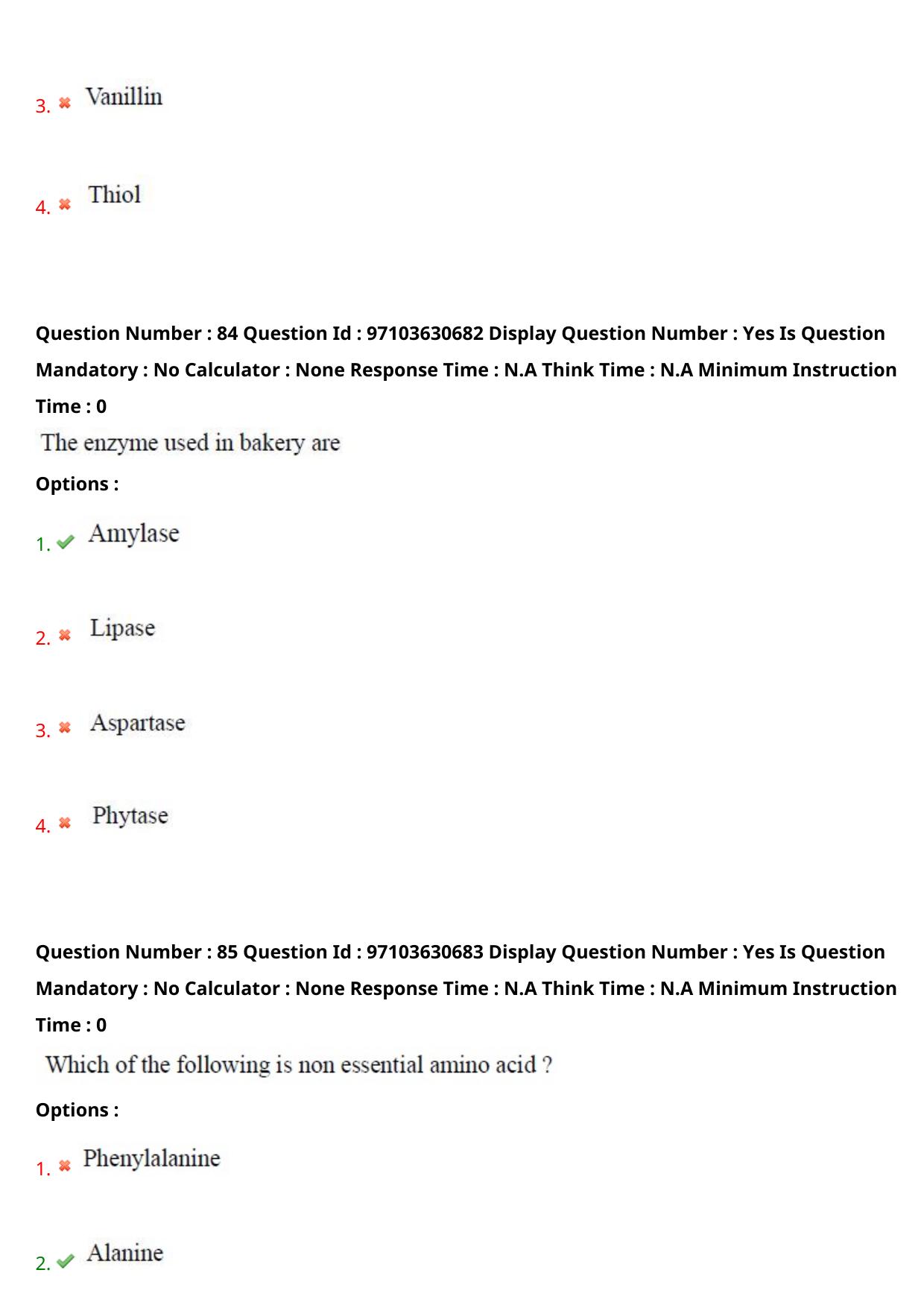 AP RCET 2024 Food Technology Question Paper - Page 51