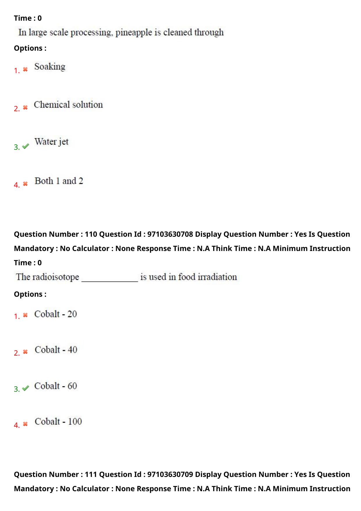 AP RCET 2024 Food Technology Question Paper - Page 64