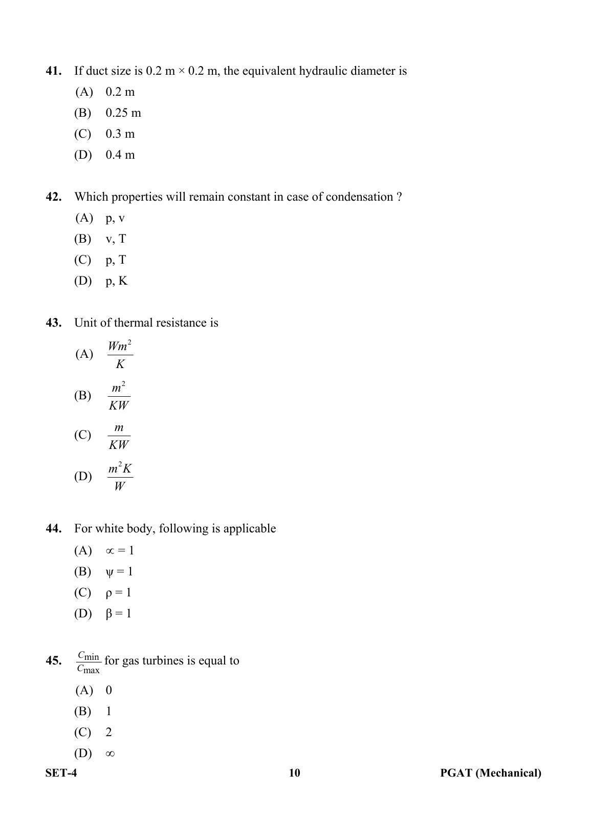 OJEE PGAT 2013 Mechanical Set 4 Question Paper - Page 9