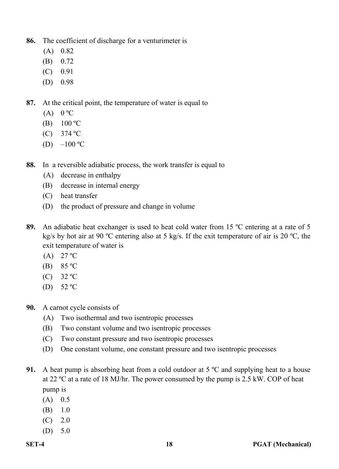 OJEE PGAT 2013 Mechanical Set 4 Question Paper - Page 17