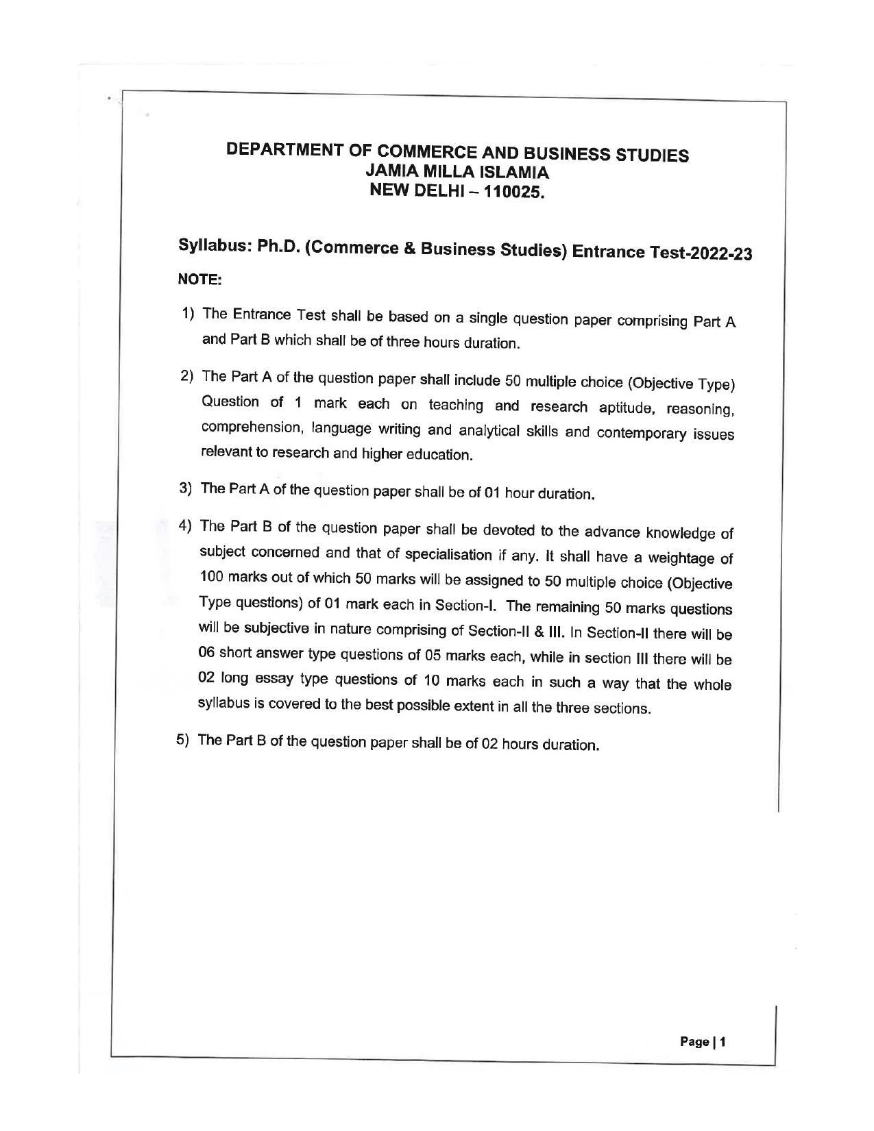 JMI Entrance Exam FACULTY OF SOCIAL SCIENCES Syllabus - Page 6