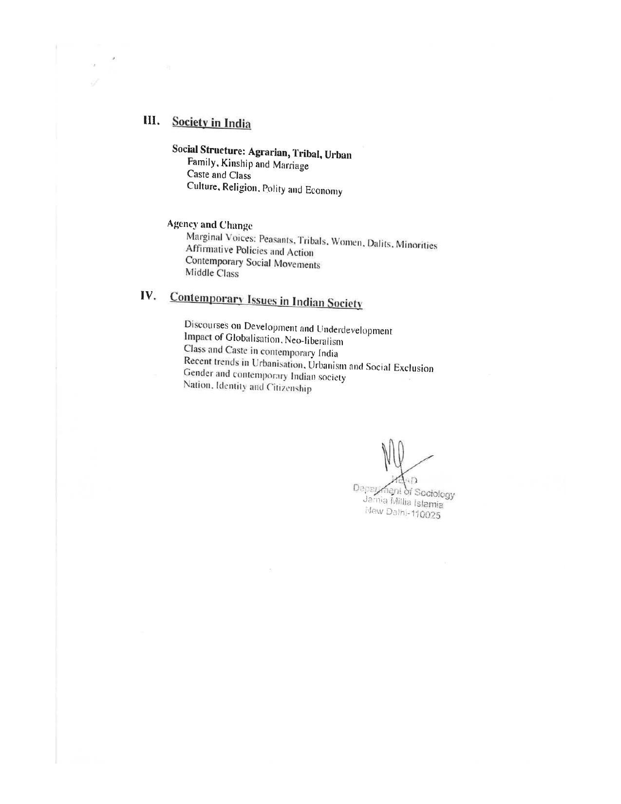 JMI Entrance Exam FACULTY OF SOCIAL SCIENCES Syllabus - Page 17