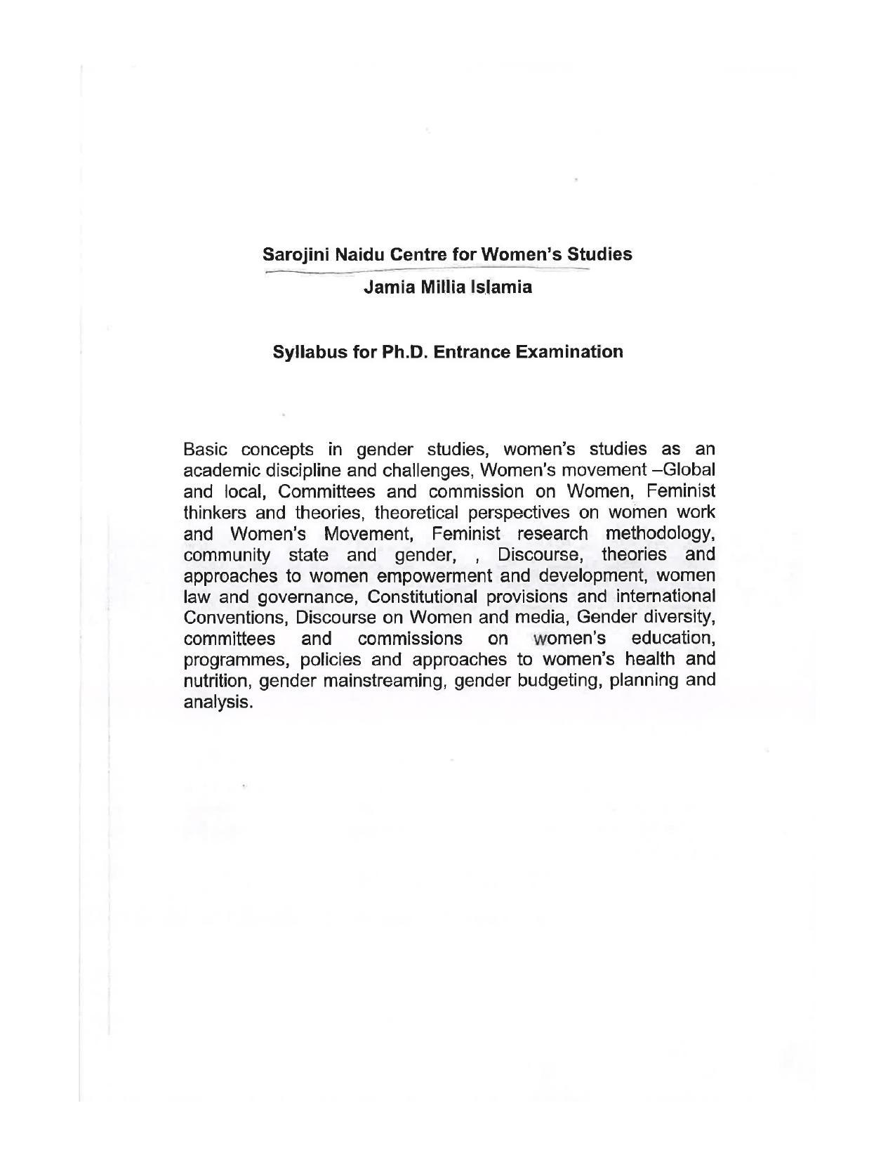 JMI Entrance Exam FACULTY OF SOCIAL SCIENCES Syllabus - Page 24