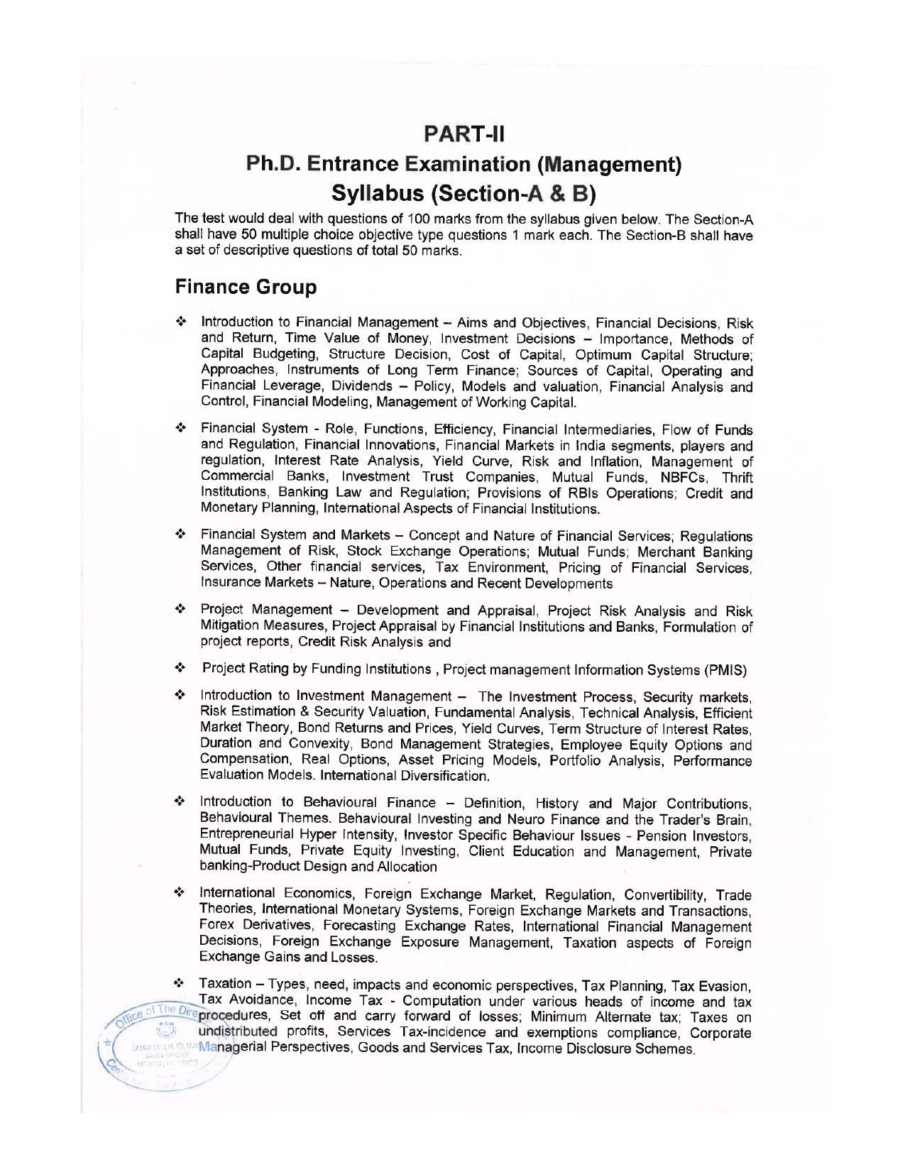 JMI Entrance Exam FACULTY OF SOCIAL SCIENCES Syllabus - Page 27
