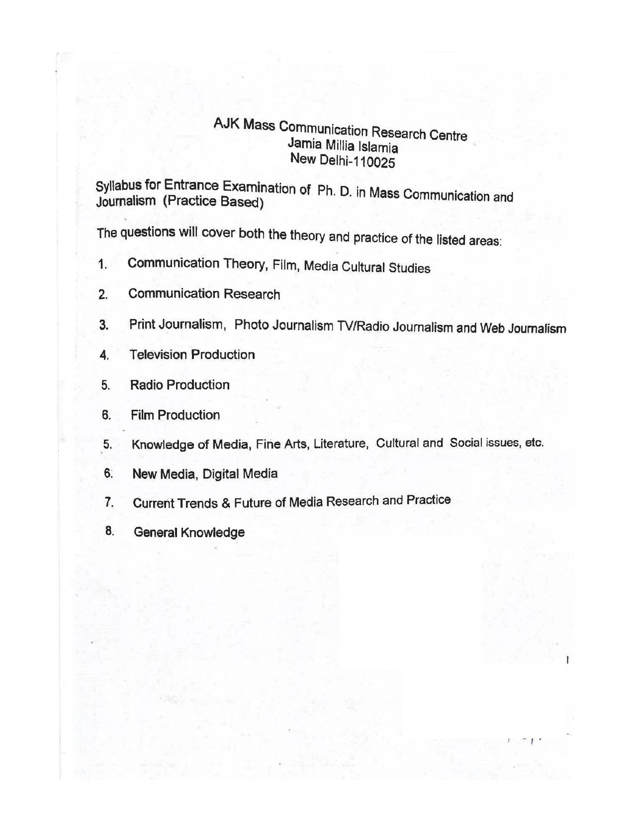 JMI Entrance Exam FACULTY OF SOCIAL SCIENCES Syllabus - Page 33