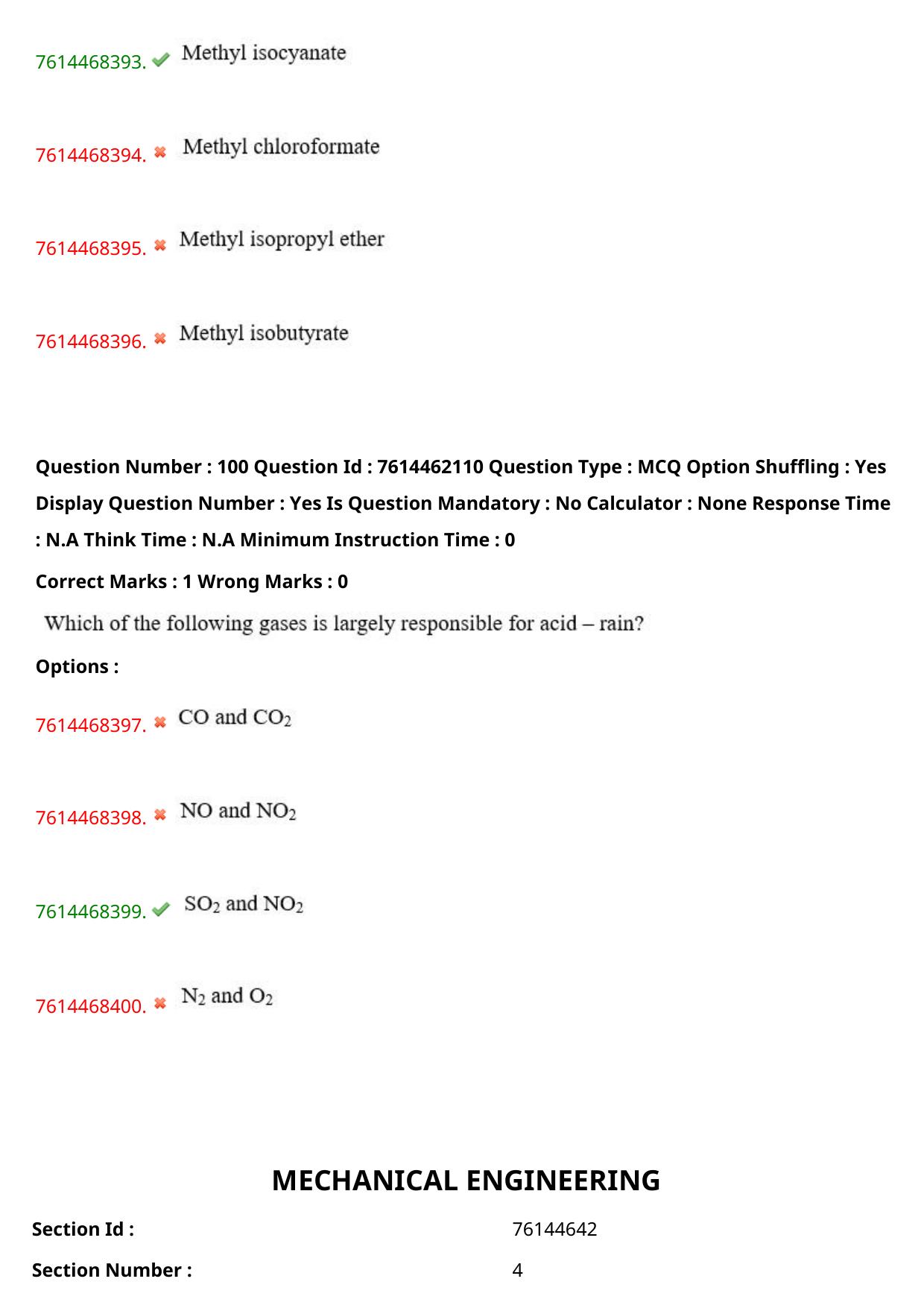 TS ECET 2024: MEC - MECHANICAL ENGINEERING Master Question Paper With Preliminary Key - Page 62