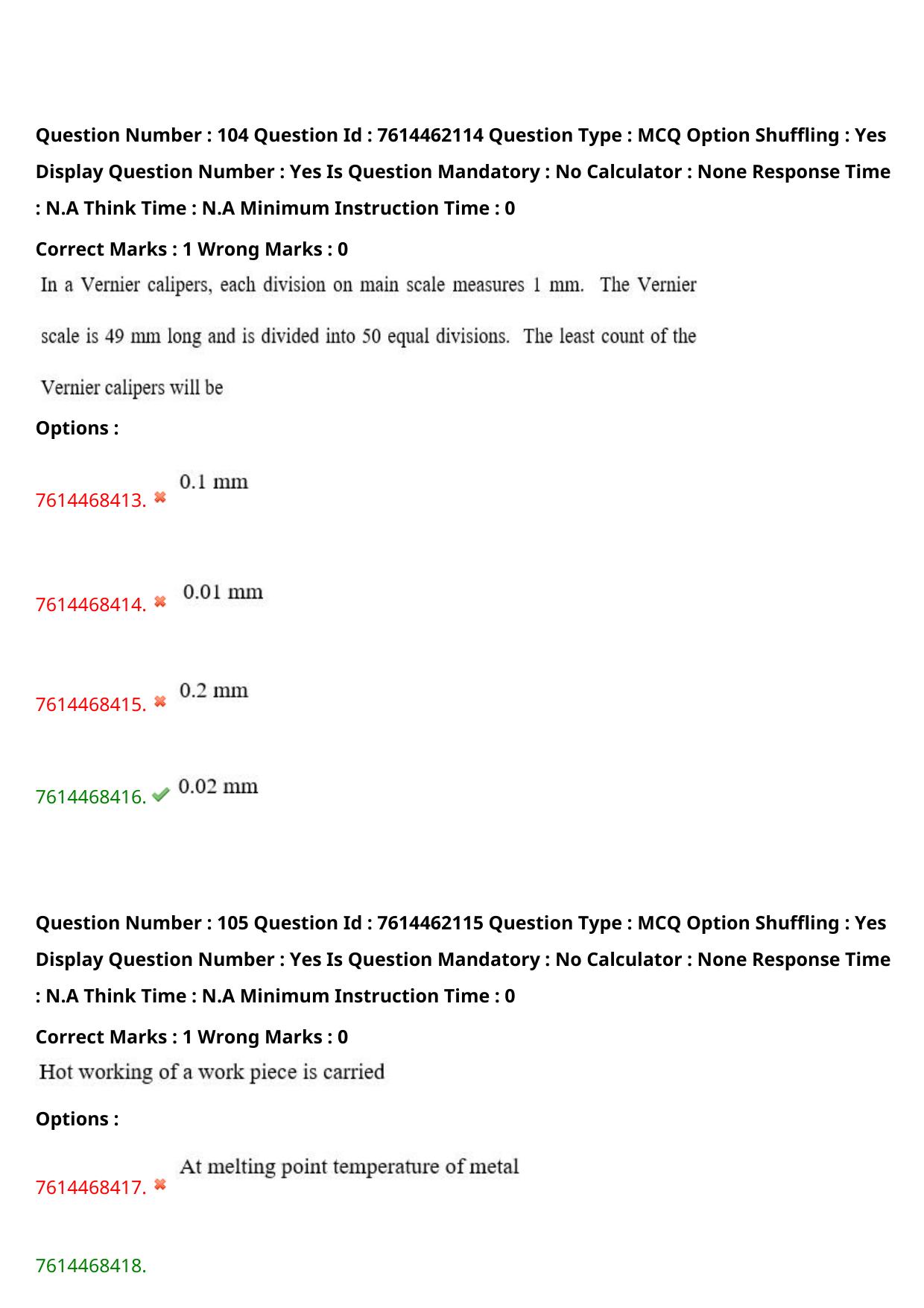 TS ECET 2024: MEC - MECHANICAL ENGINEERING Master Question Paper With Preliminary Key - Page 65
