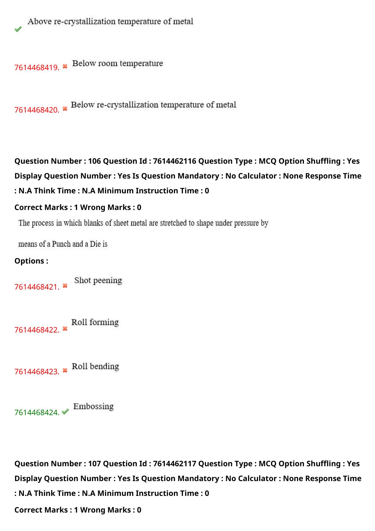 TS ECET 2024: MEC - MECHANICAL ENGINEERING Master Question Paper With Preliminary Key - Page 66