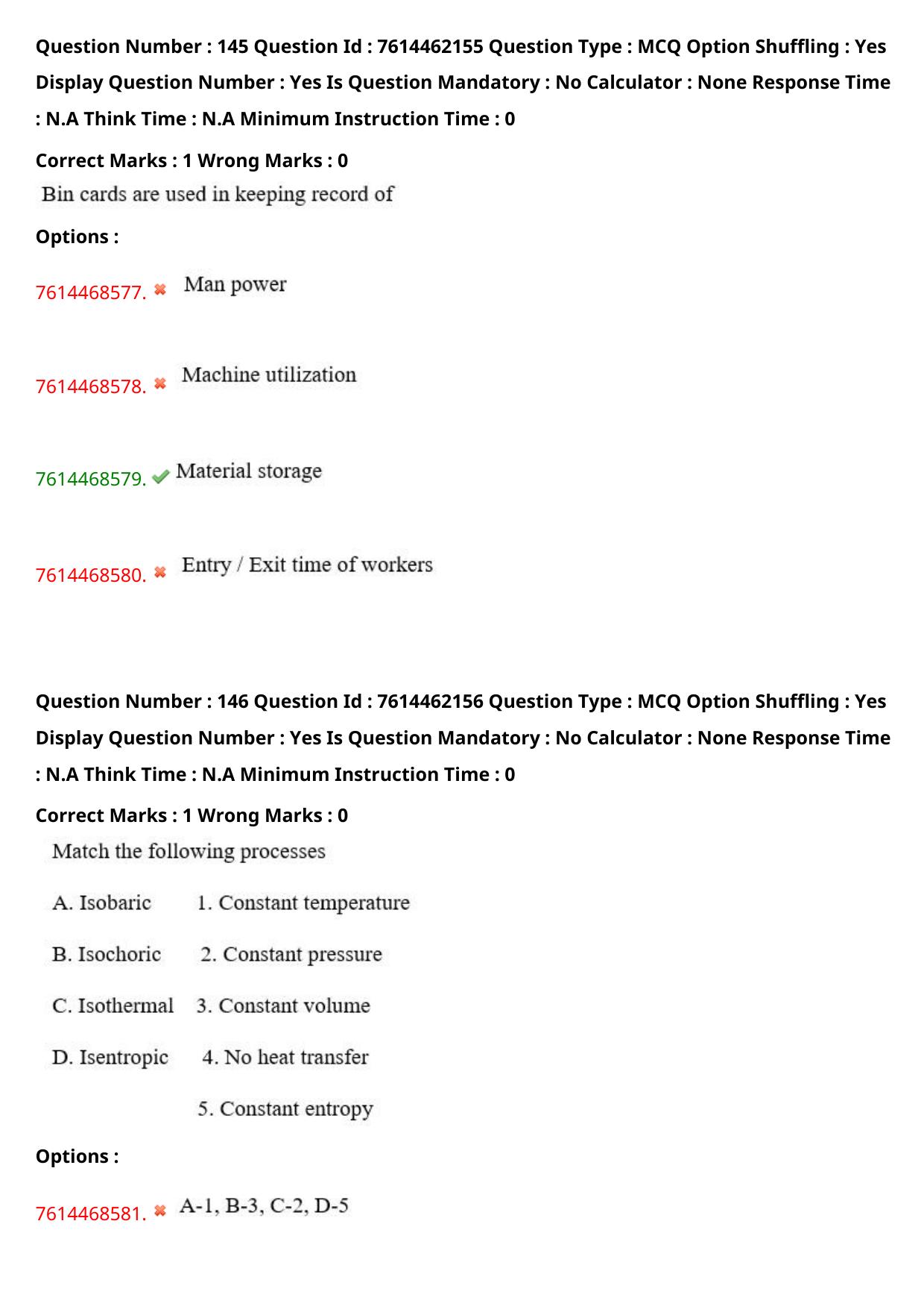 TS ECET 2024: MEC - MECHANICAL ENGINEERING Master Question Paper With Preliminary Key - Page 88